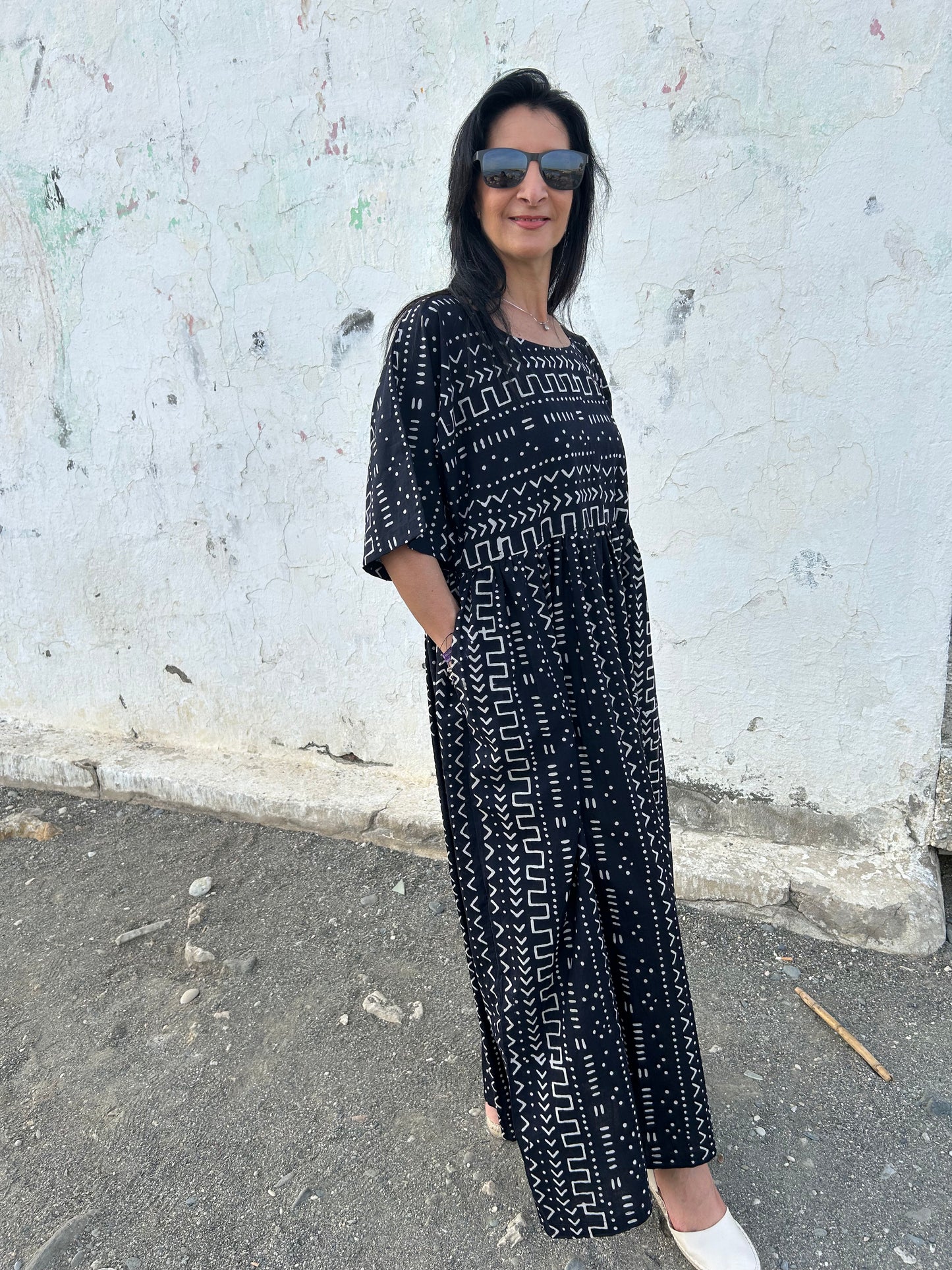 Handmade Black cotton dress