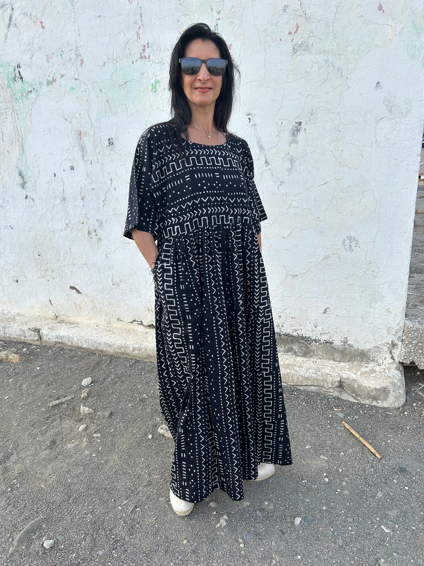 Handmade Black cotton dress