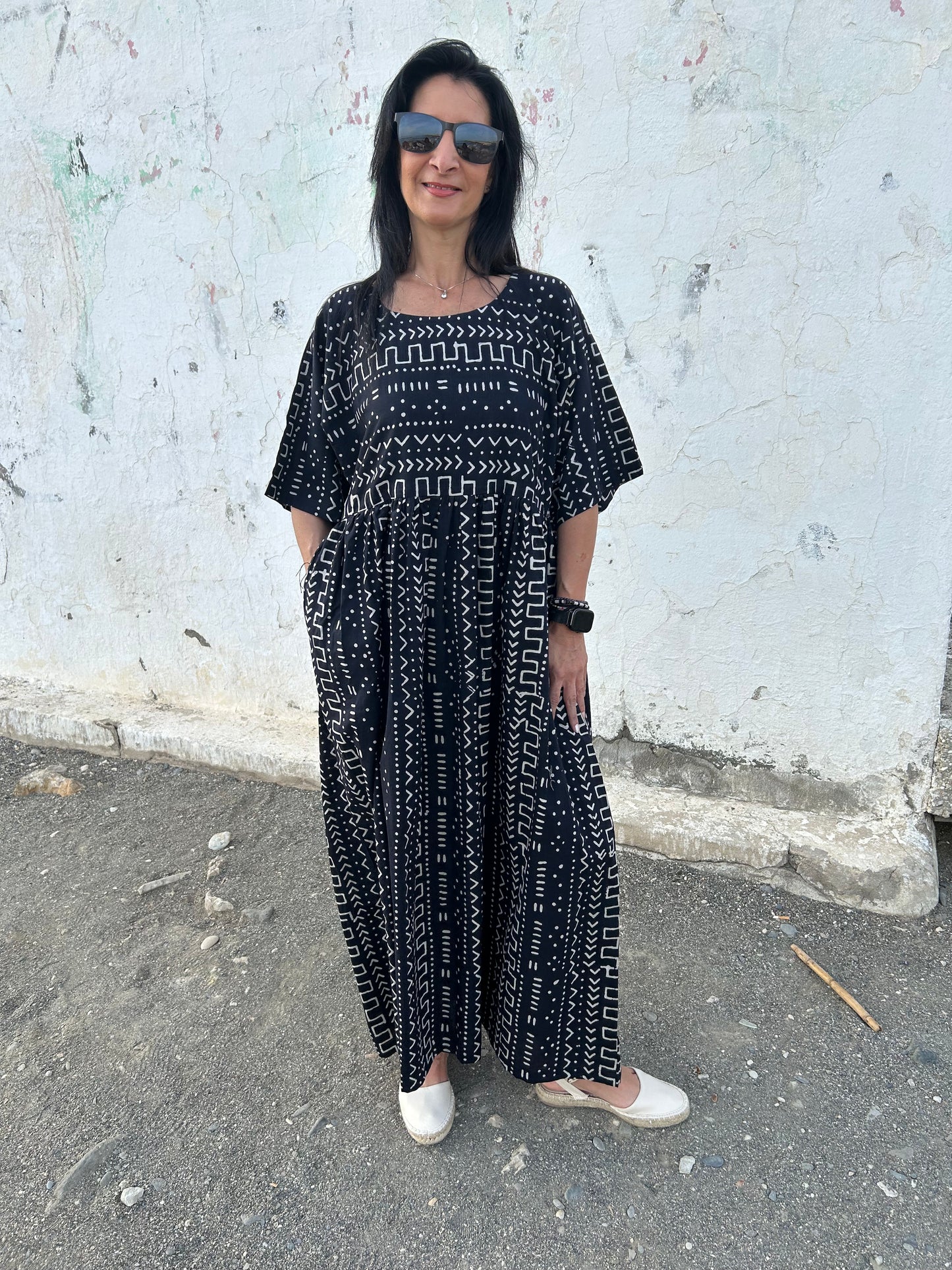 Handmade Black cotton dress