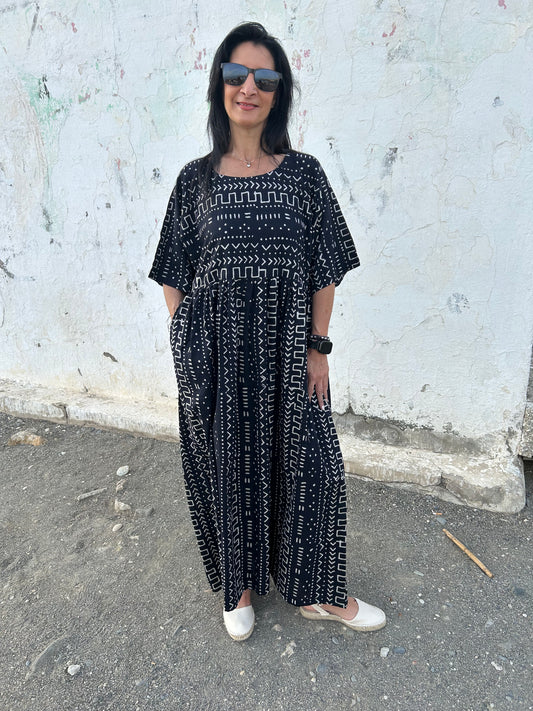 Handmade Black cotton dress