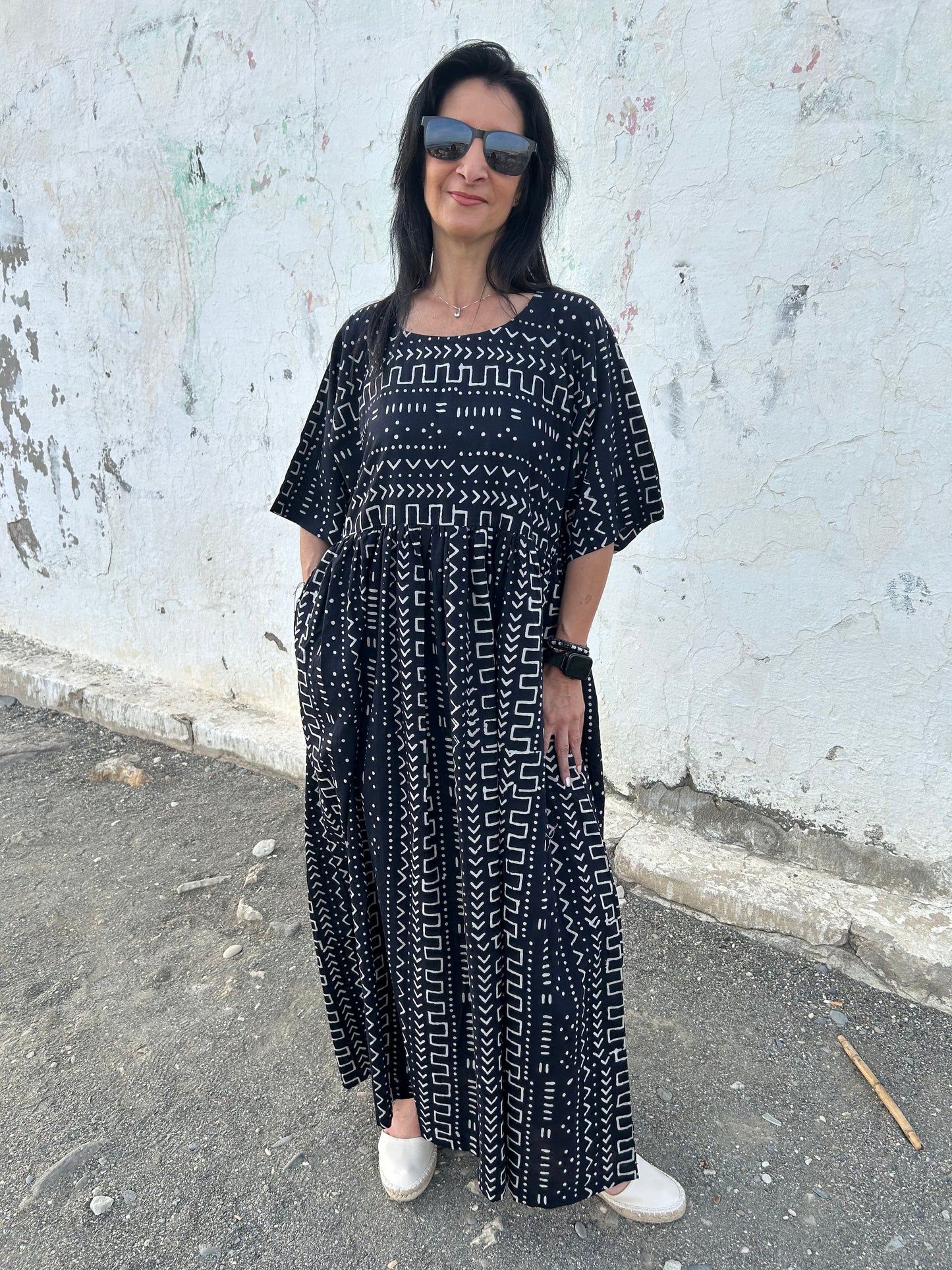 Handmade Black cotton dress