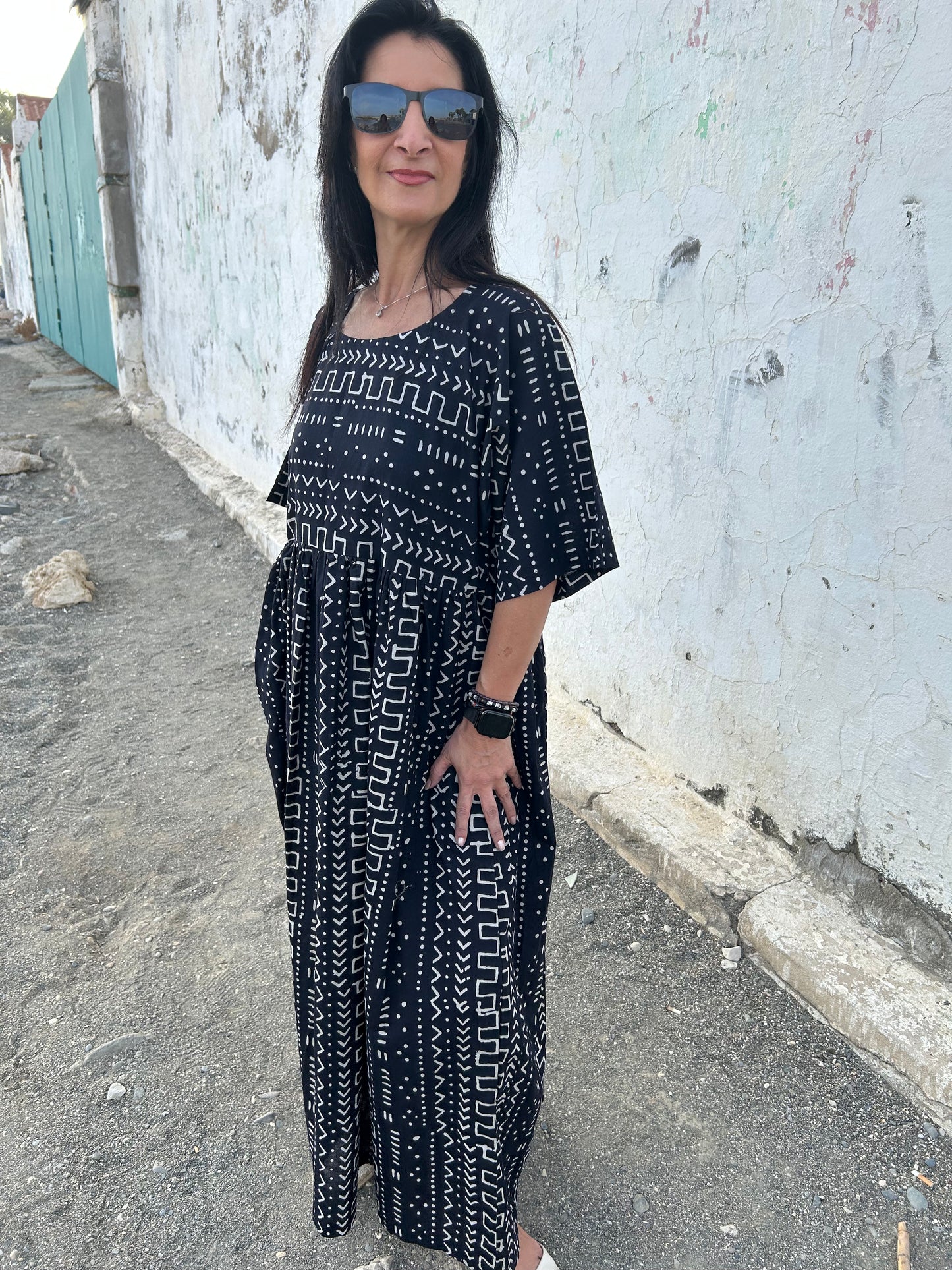 Handmade Black cotton dress