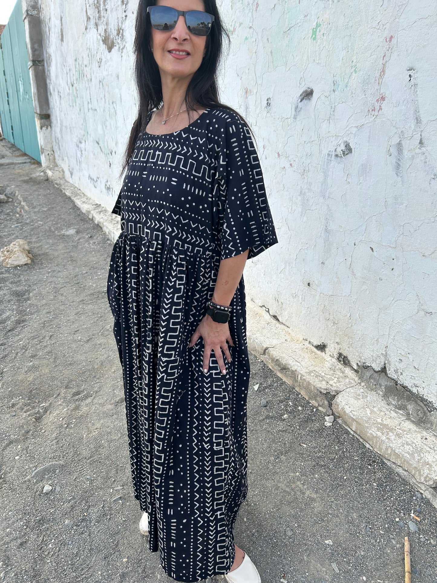 Handmade Black cotton dress