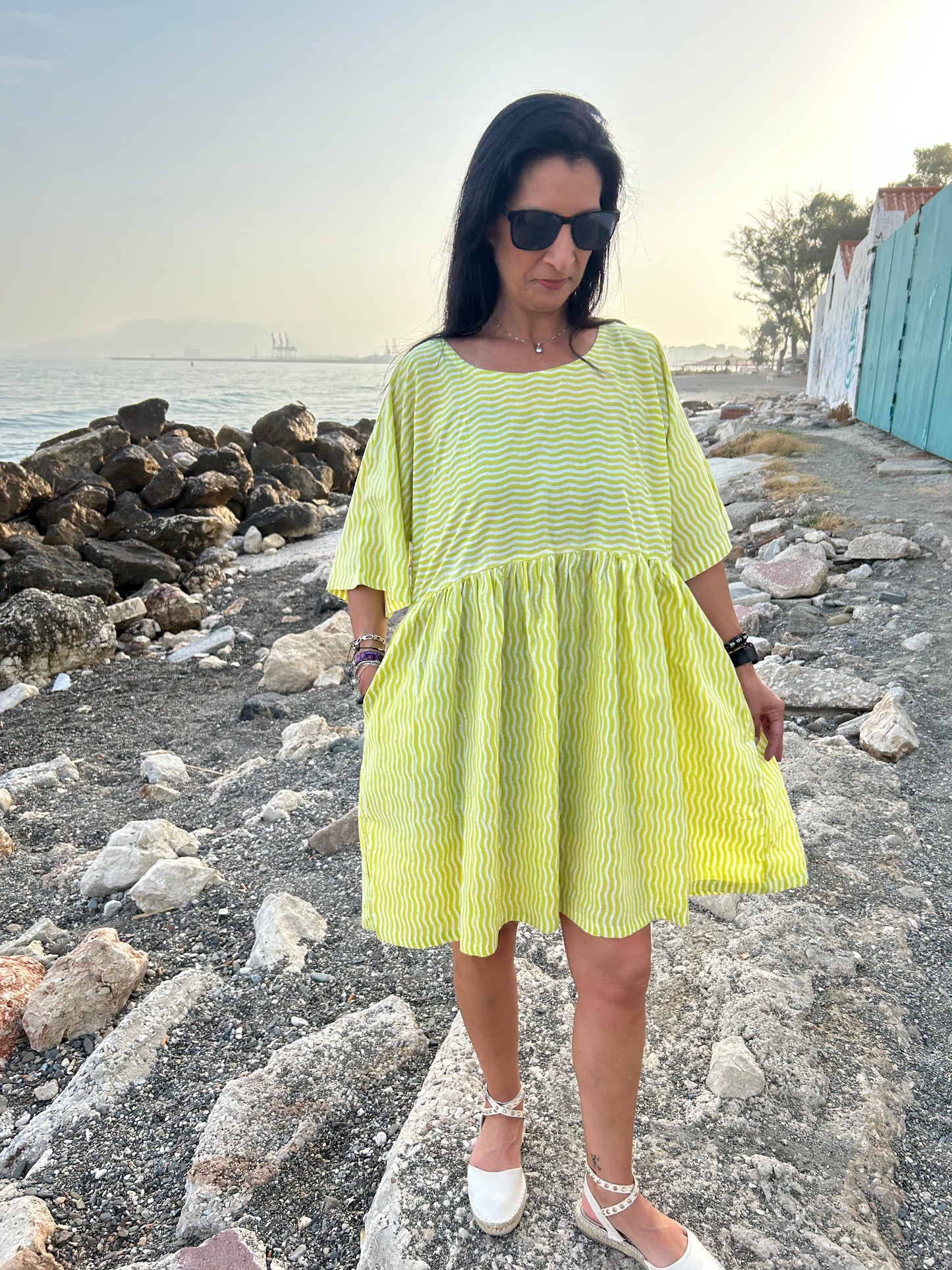 neon green tunic
