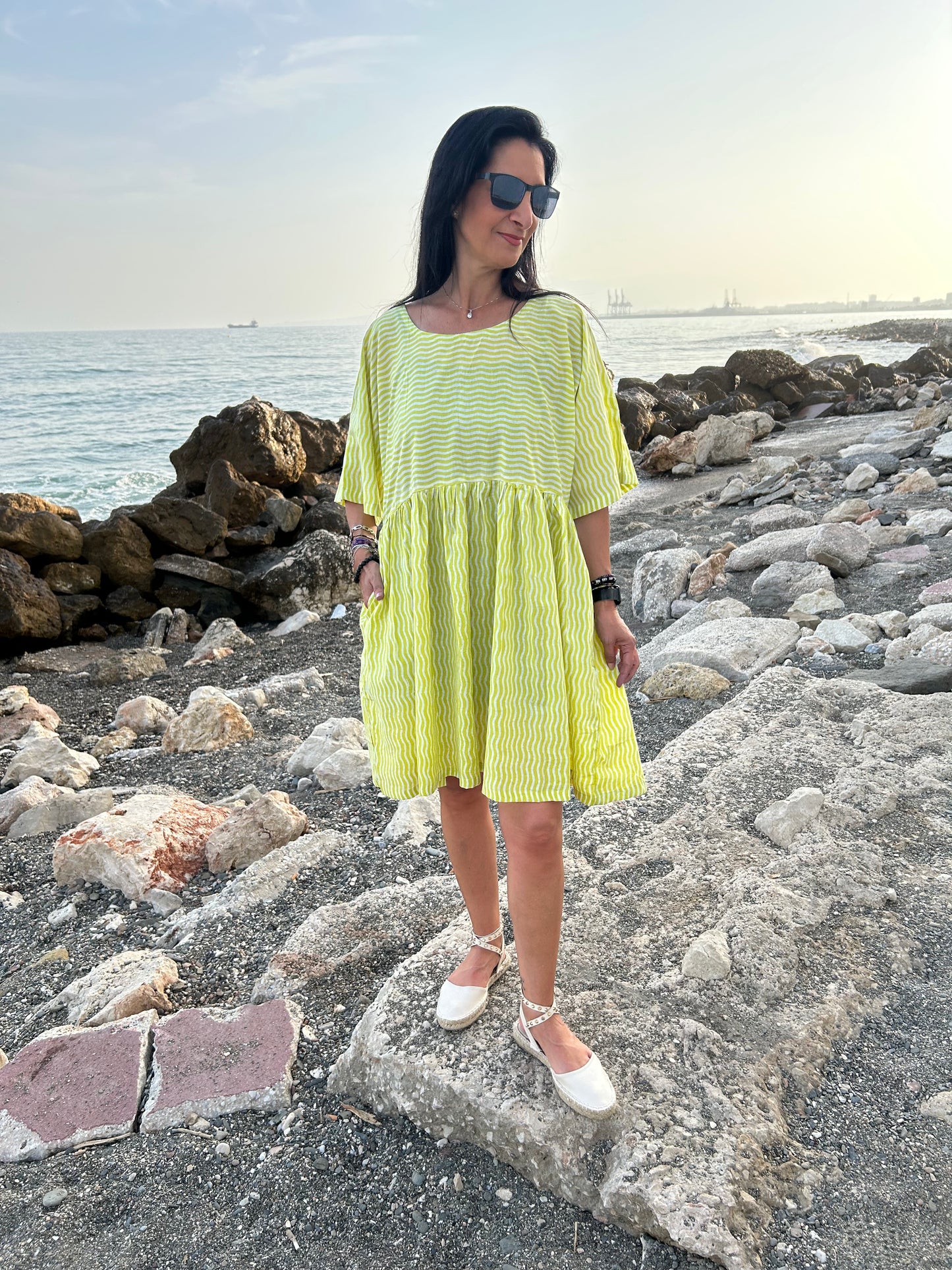 neon green tunic