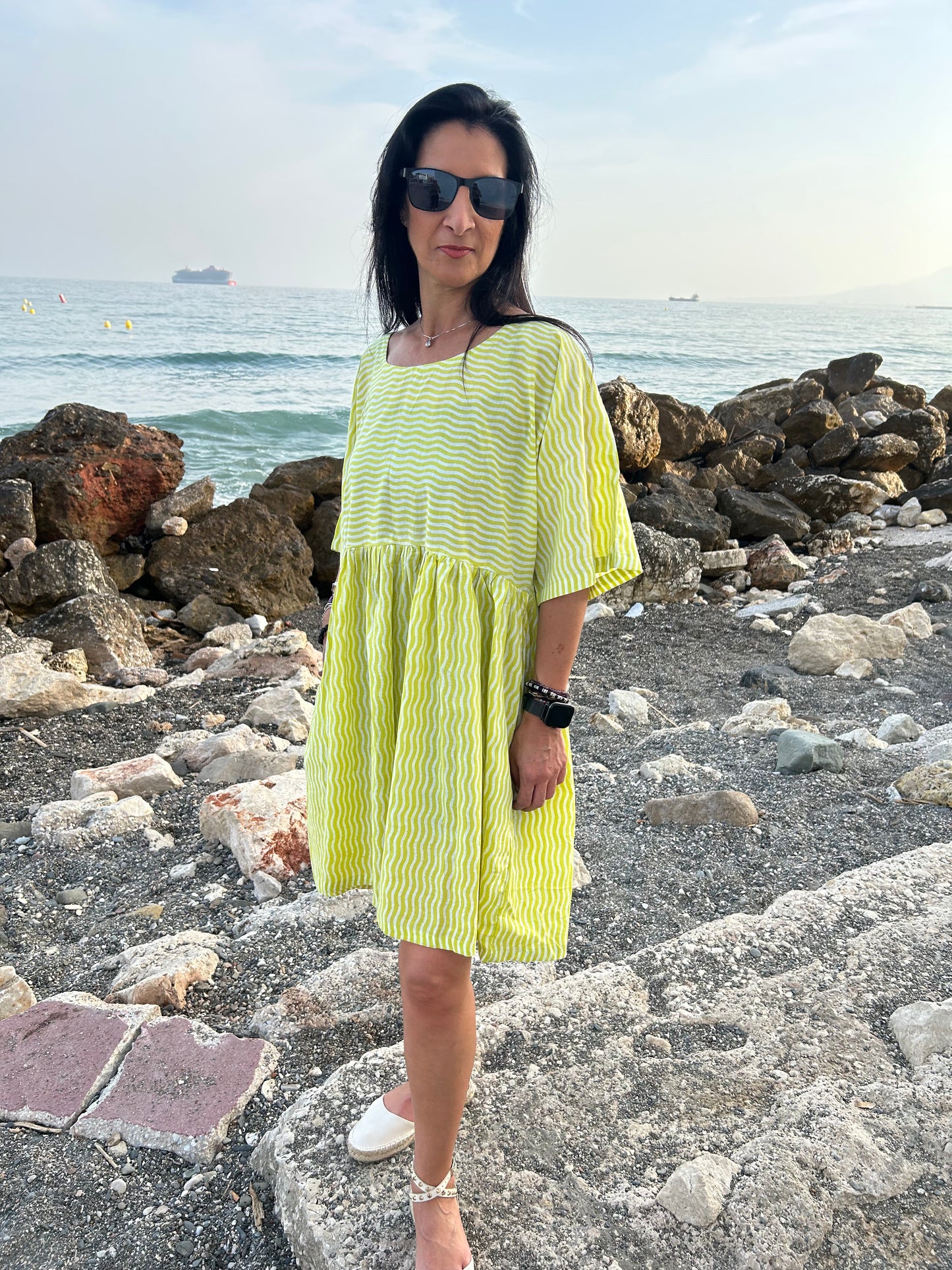 neon green tunic