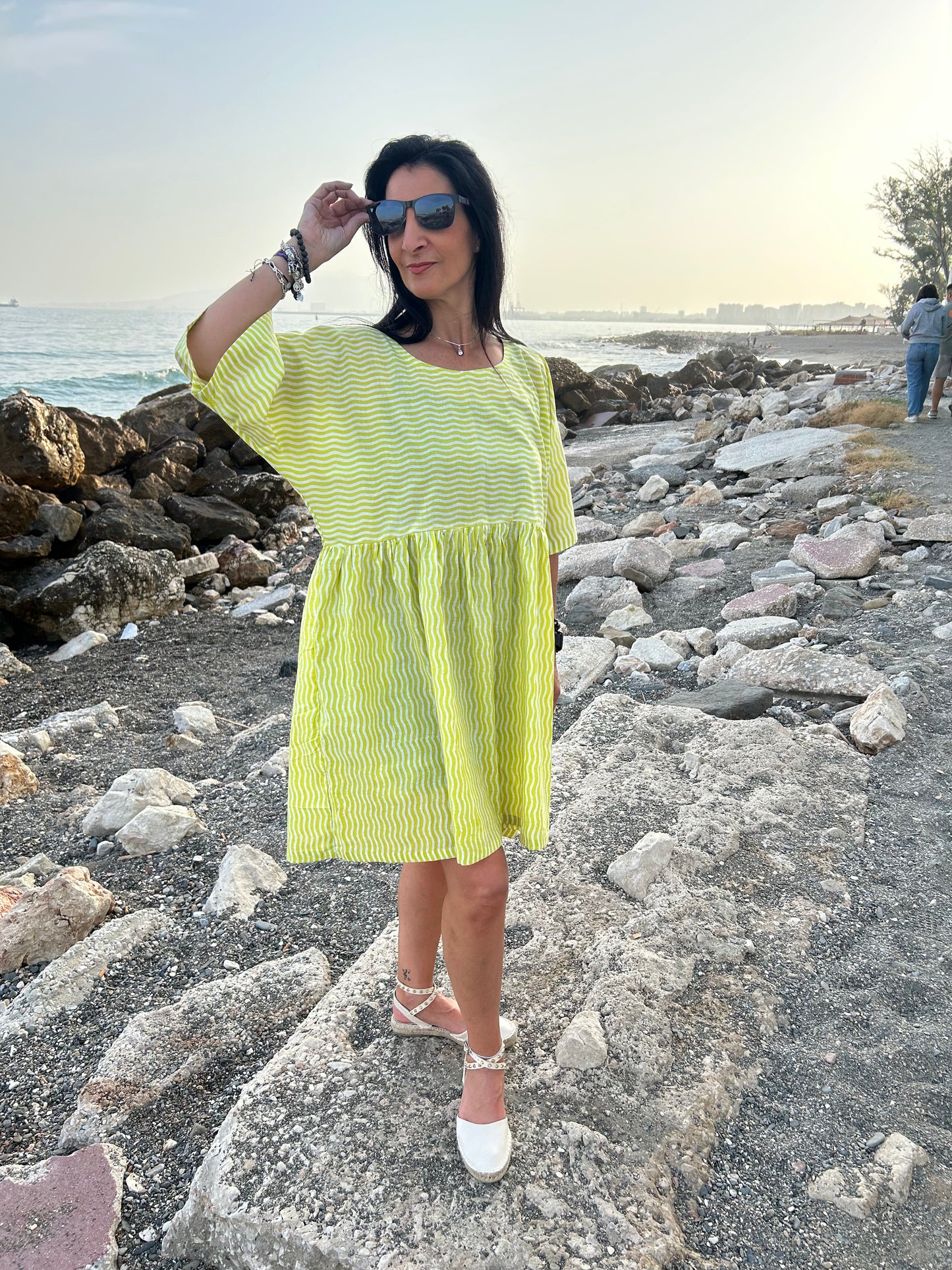 neon green tunic