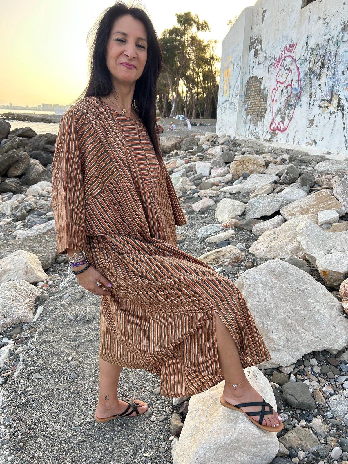 Organic cotton kaftan,caftan, resort wear,loungewear,gifts for her,boho dress,a line dress,block print dress