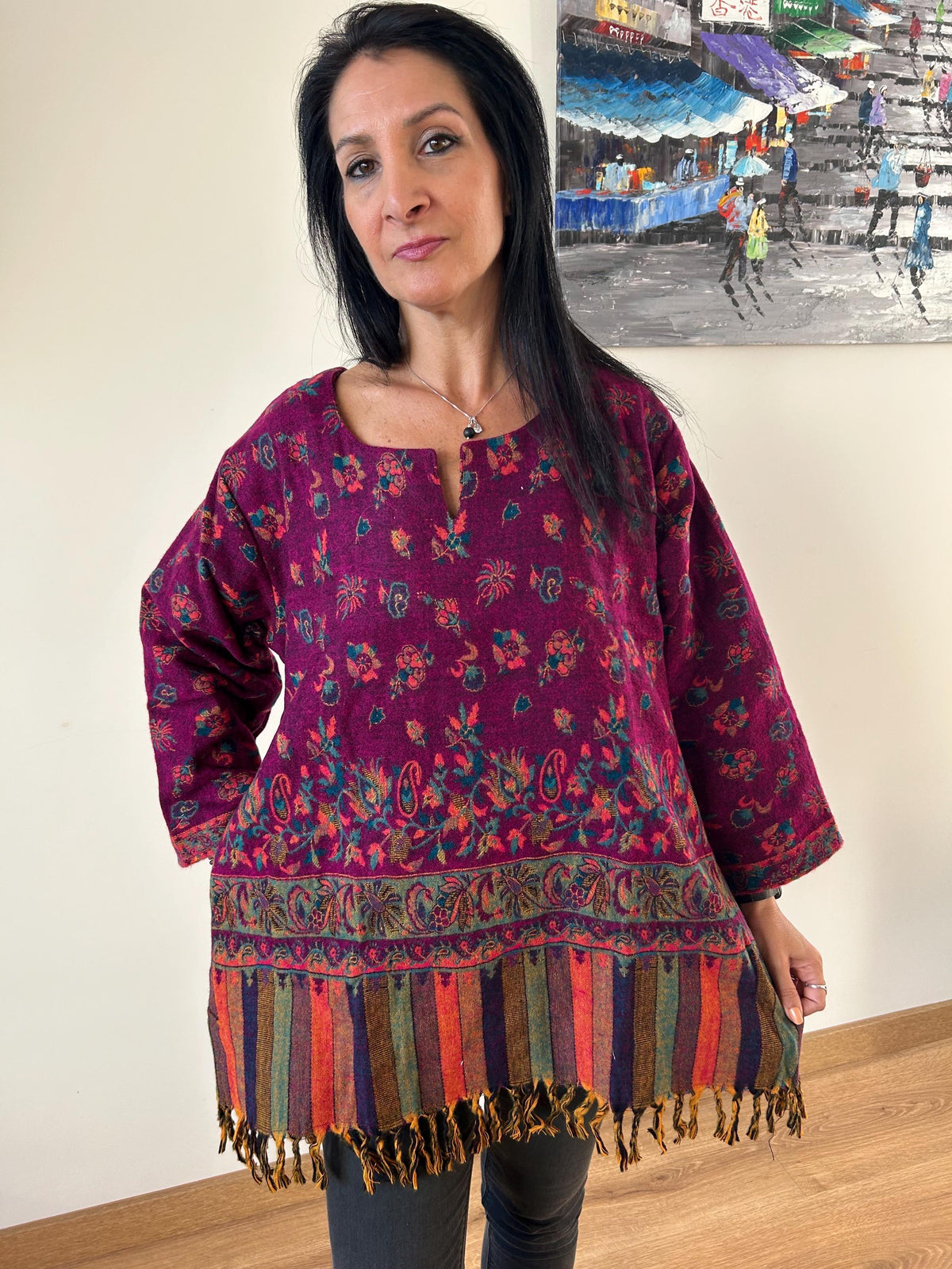 Yak wool tunic,wool kurti,gifts for her,resort wear,winter top,boho tunic, Christmas gift,loungewear,