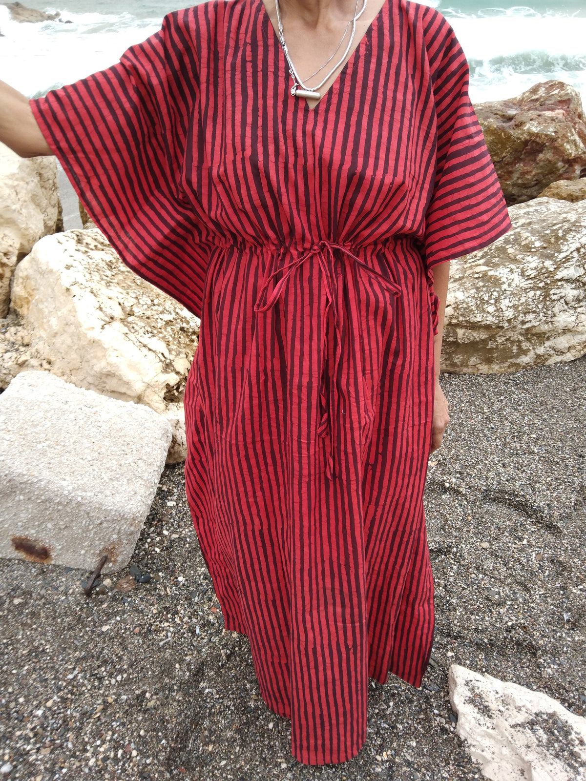 Stripe Cotton kaftan,blockprint kaftan,gifts for her,summer dress,loungewear,resort wear,mother's day gift,mom postpartum gift