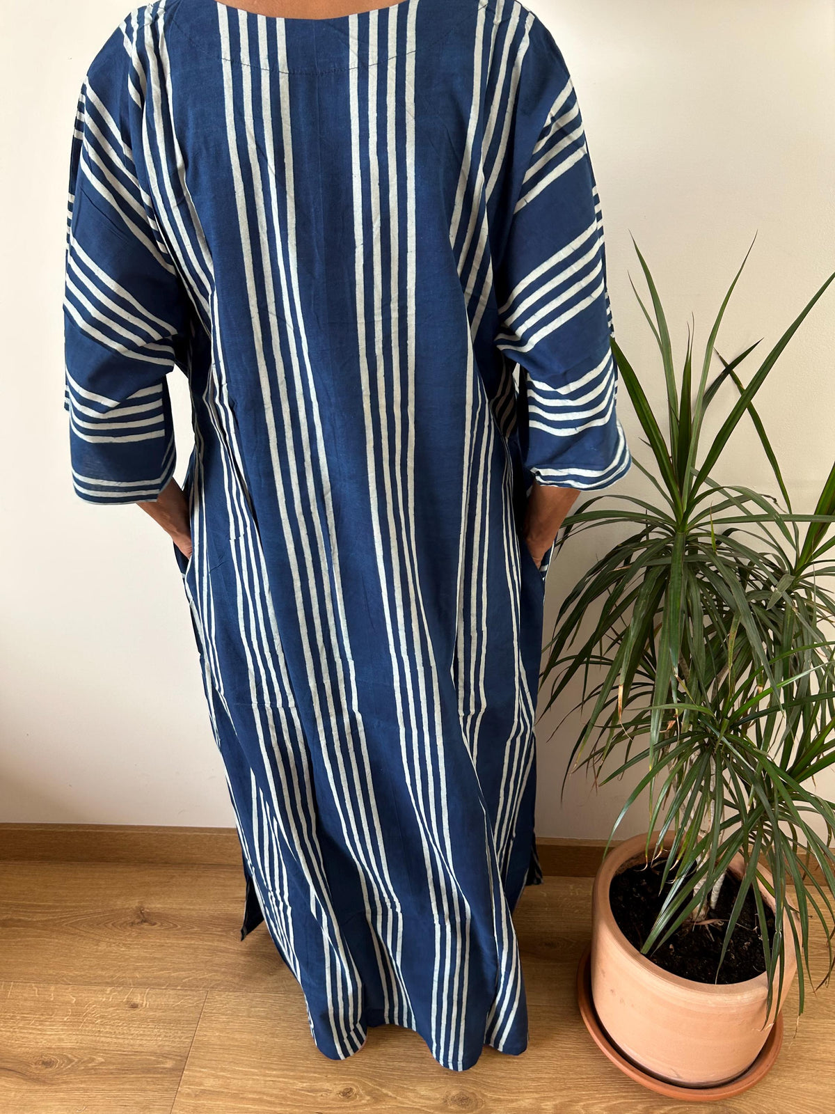 Indigo cotton kaftan,caftan, resort wear,loungewear,gifts for her,boho dress,a line dress,block print dress