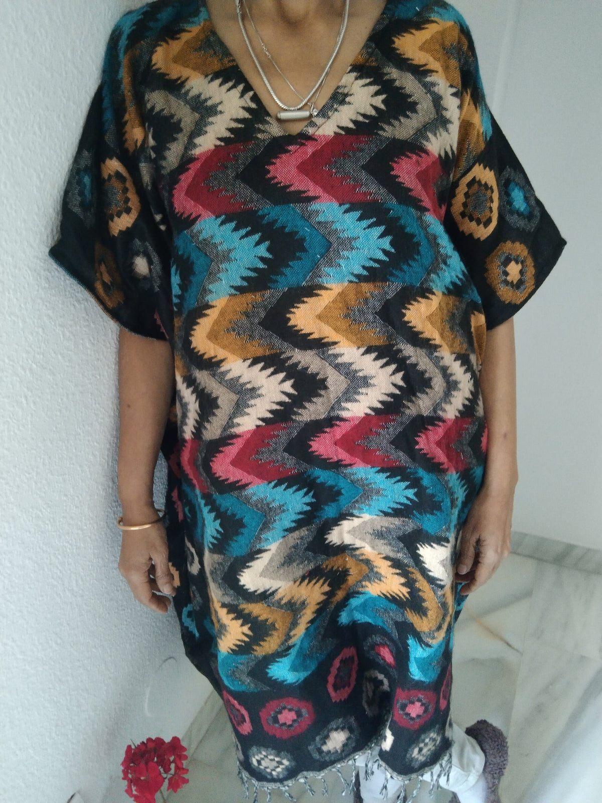 Unisex Yak Wool Tunic: Boho Resort Wear Kaftan