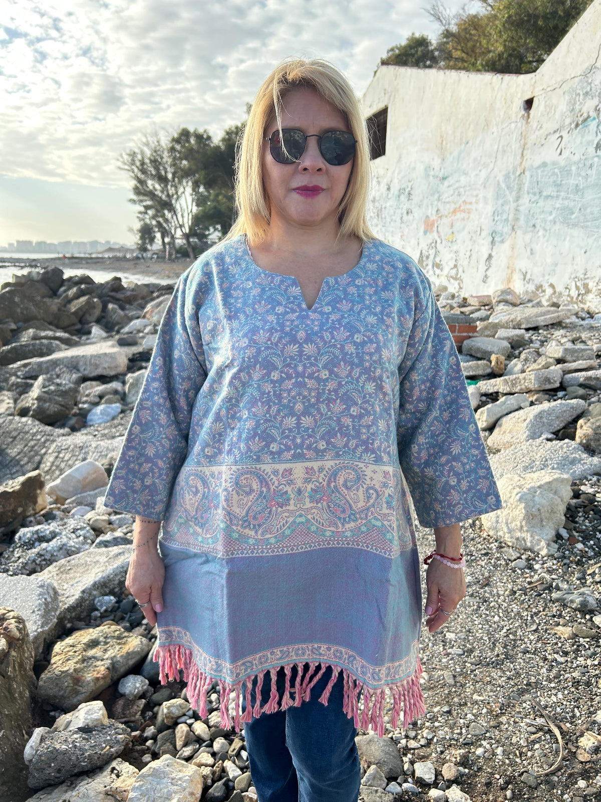 Yak wool,Winter tunic,wool kurti,gifts for her, Christmas gift,boho wool tunic,mom postpartum gift,