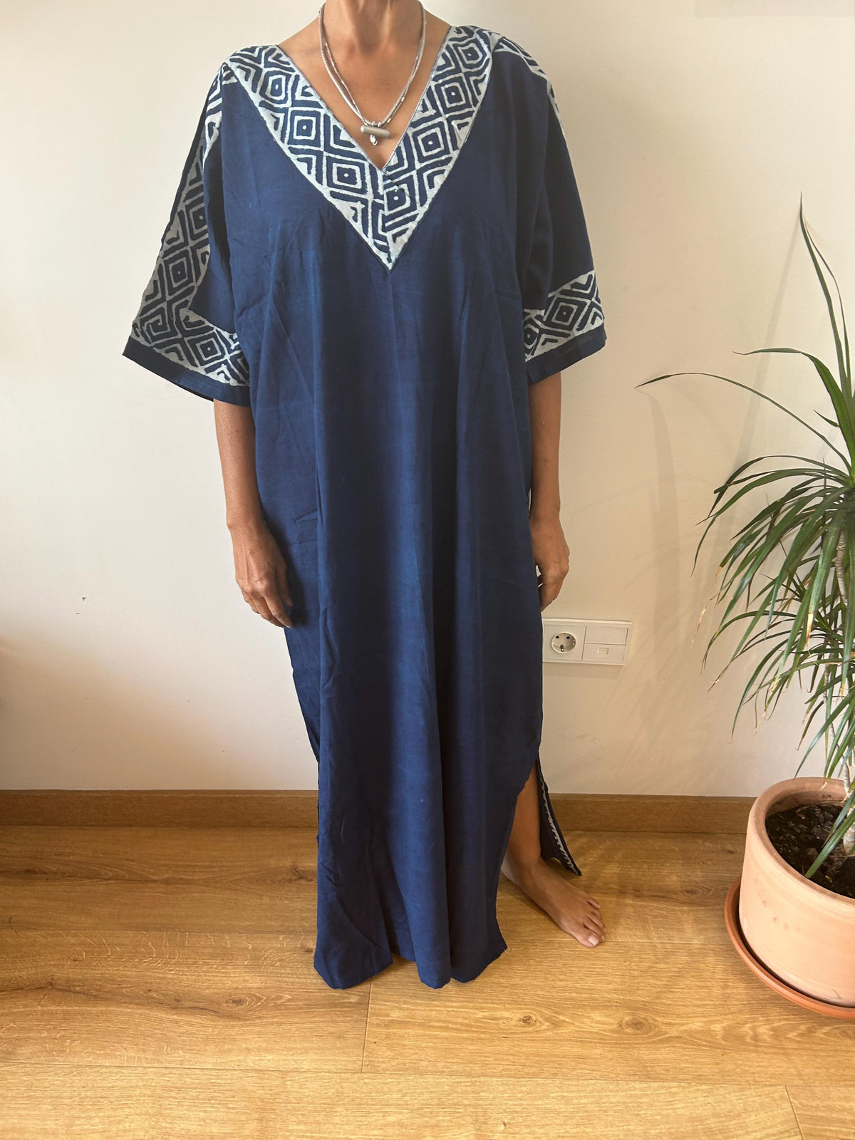 Organic cotton kaftan,caftan, resort wear,loungewear,gifts for her,boho dress,a line dress,block print dress