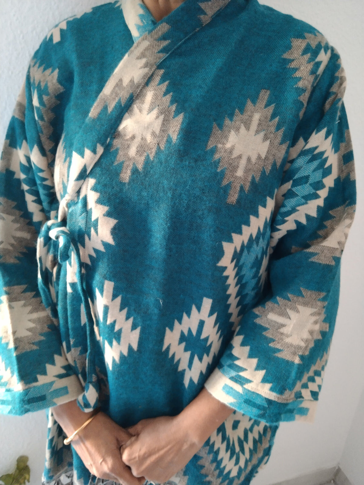 Unisex wool wrap tunic, loungewear,winter wrap tunic,gifts for her,gifts for him,boho tunic