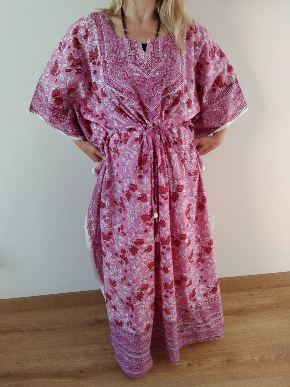 Blockprint cotton dress,cotton kaftan,caftan,gifts for her,resort wear, loungewear, beachwear,swim coverup,mother's day gift,maternity dress