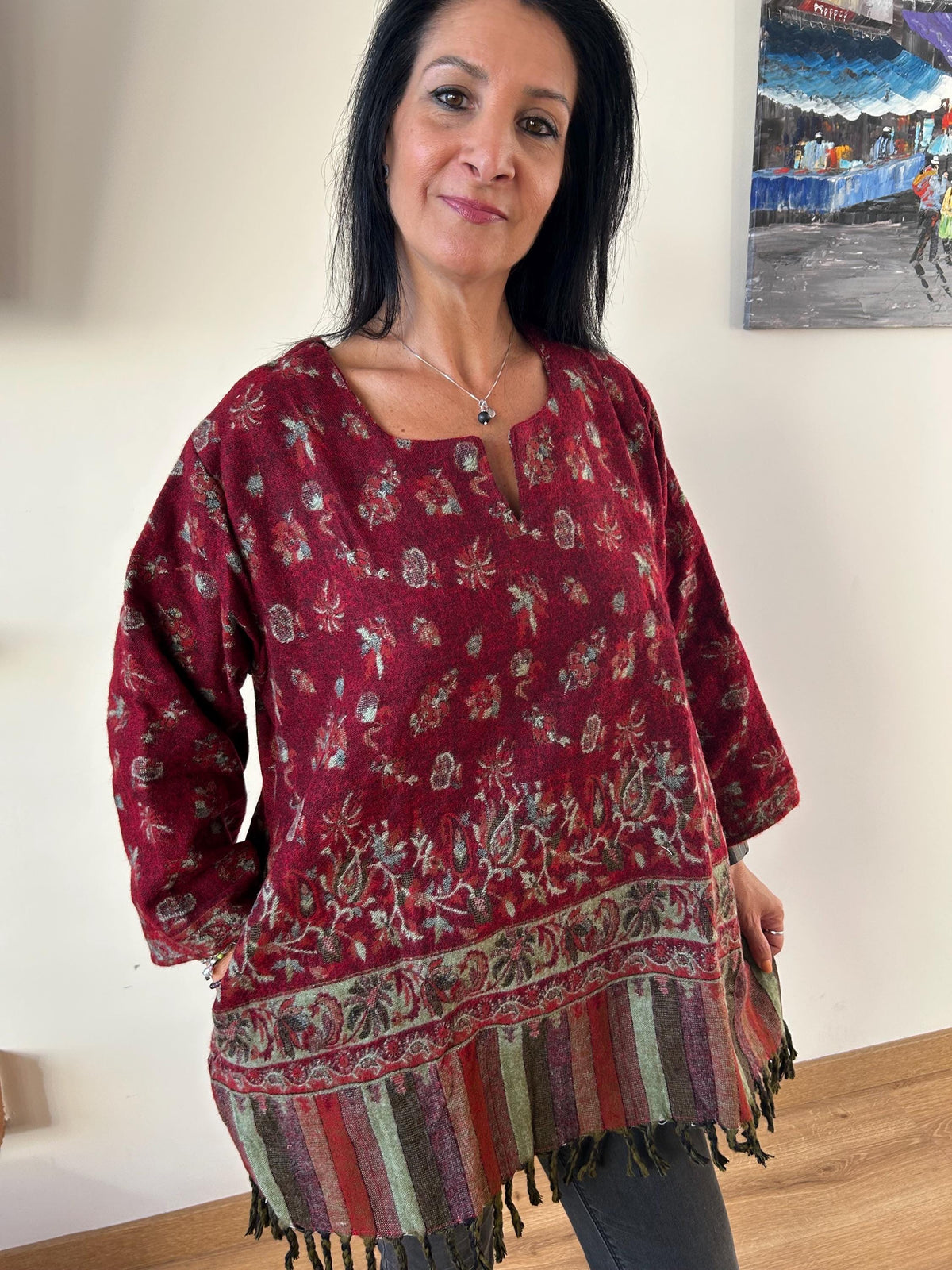 Yak wool tunic,winter tunic,wool kurti,gifts for her,Christmas gift,boho kurti,wool tunic,mom postpartum gift,mothers day gift,boho tunic