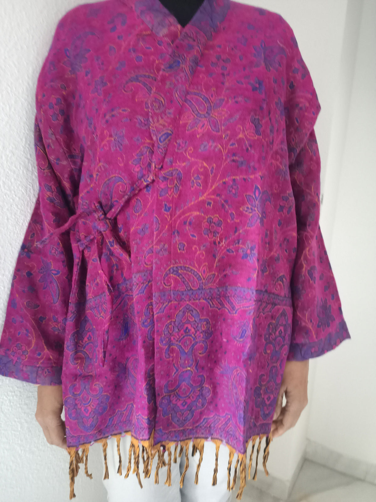 Unisex Yak wool wrap kimono,wool cover up, loungewear, resort wear,Wool top,wool robe top,boho tunic