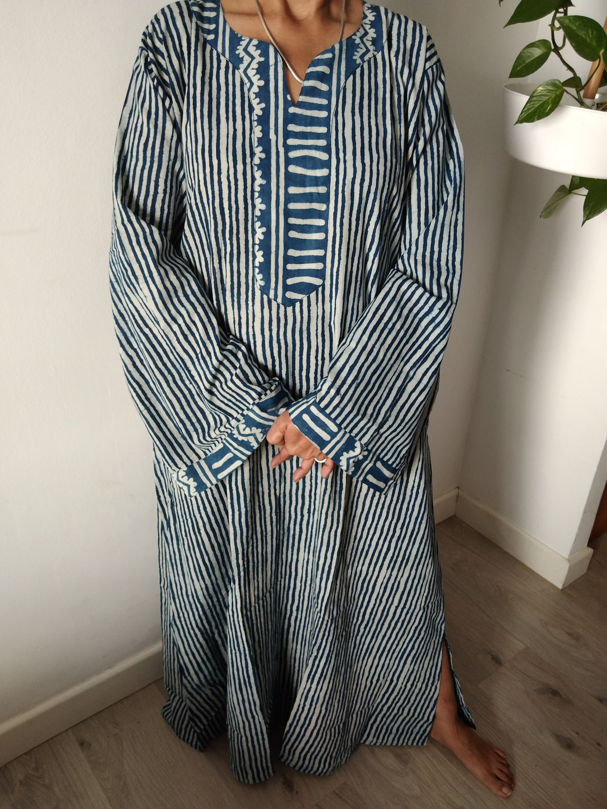 Plus size upto 5 XL Indigo kaftan,cotton caftan,gifts for her,boho dress,resort wear, loungewear,sleepwear,organic dress,indigo dress