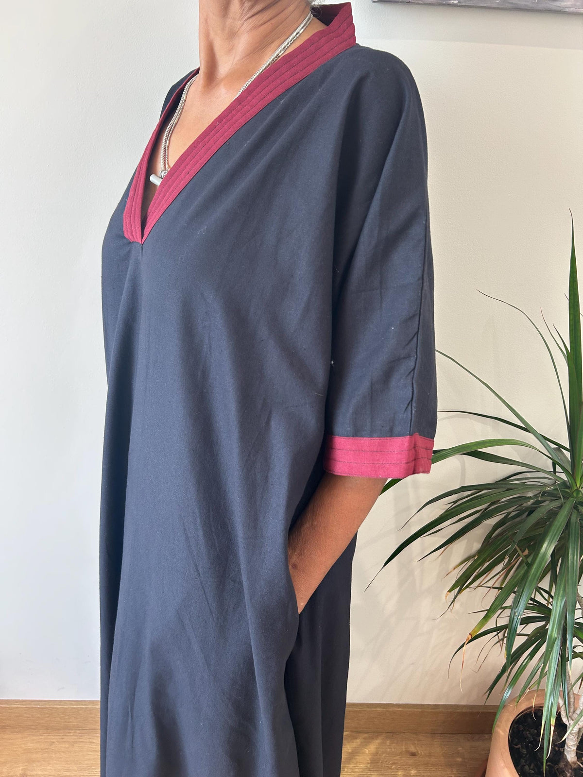 Maroon cotton kaftan,caftan, resort wear,loungewear,gifts for her,boho dress,a line dress,block print dress