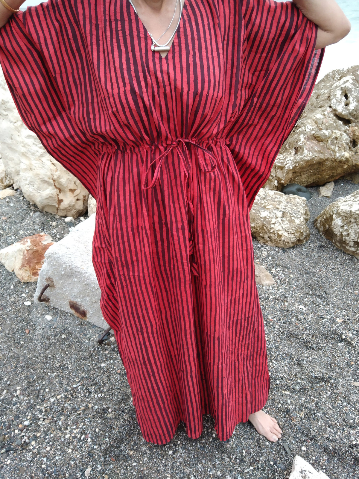 Stripe Cotton kaftan,blockprint kaftan,gifts for her,summer dress,loungewear,resort wear,mother's day gift,mom postpartum gift