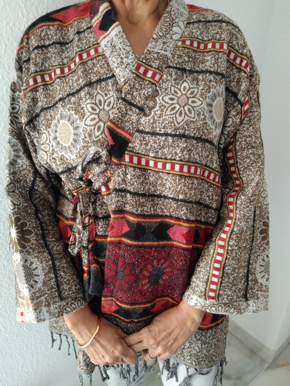 Unisex Wool wrap jacket, loungewear, resort wear,winter jacket ,wool wrap top,boho tunic,wool tunic,