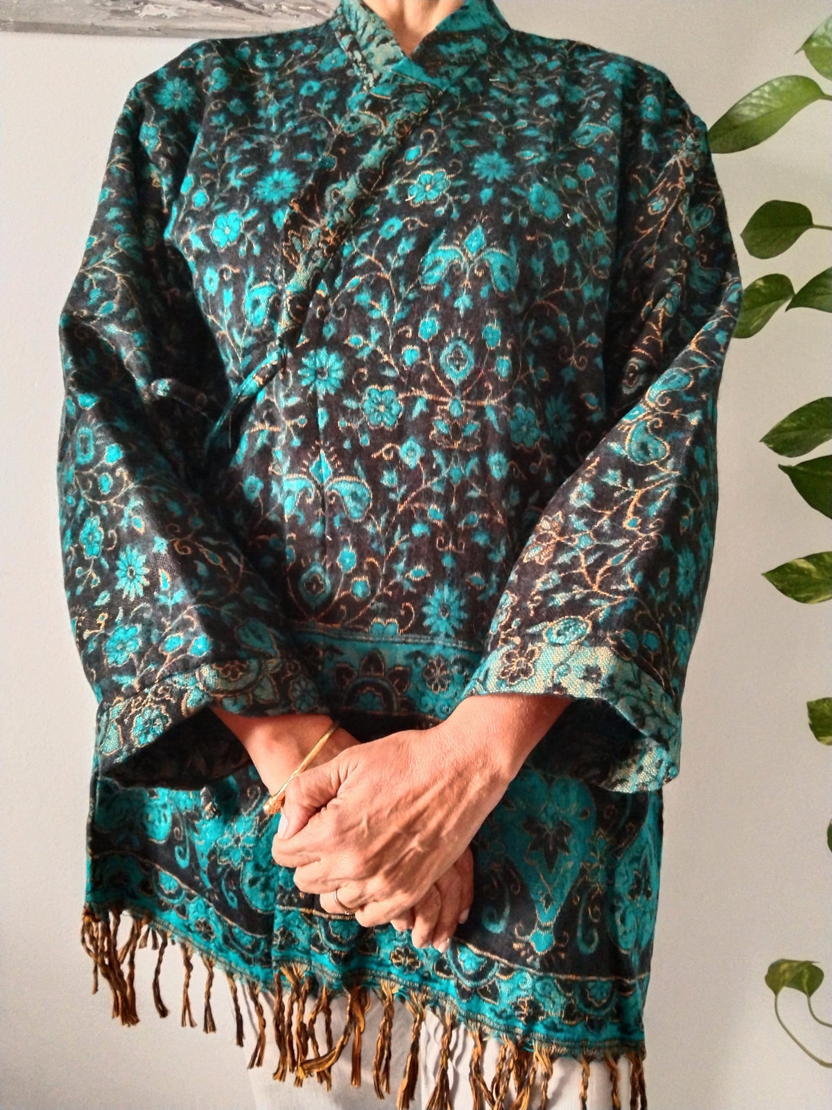 Wool wrap,winter tunic,wool cover up,gifts for her,boho robe,winter cover up