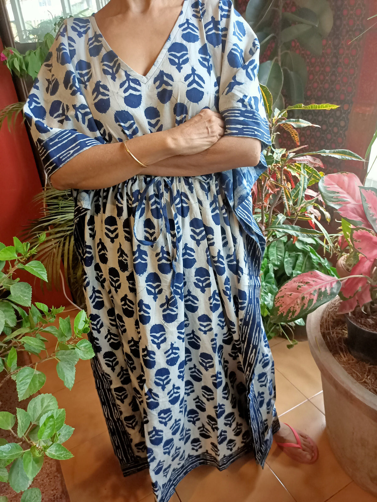 Organic Indigo kaftan,cotton kaftan,caftan,resort wear,loungewear,sleepwear,gifts for her,cotton dress,maxi dress,plus size dress,boho dress
