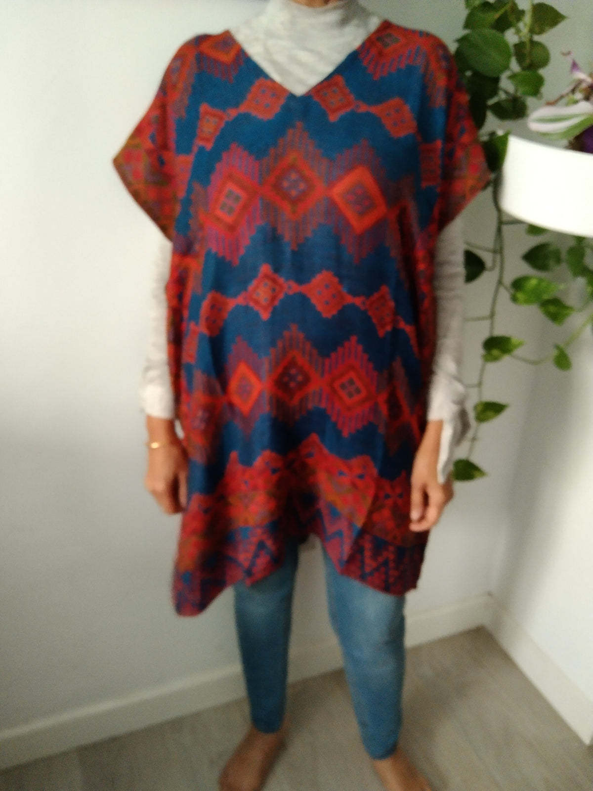 Wool blend tunic,winter top,boho winter top,tunic