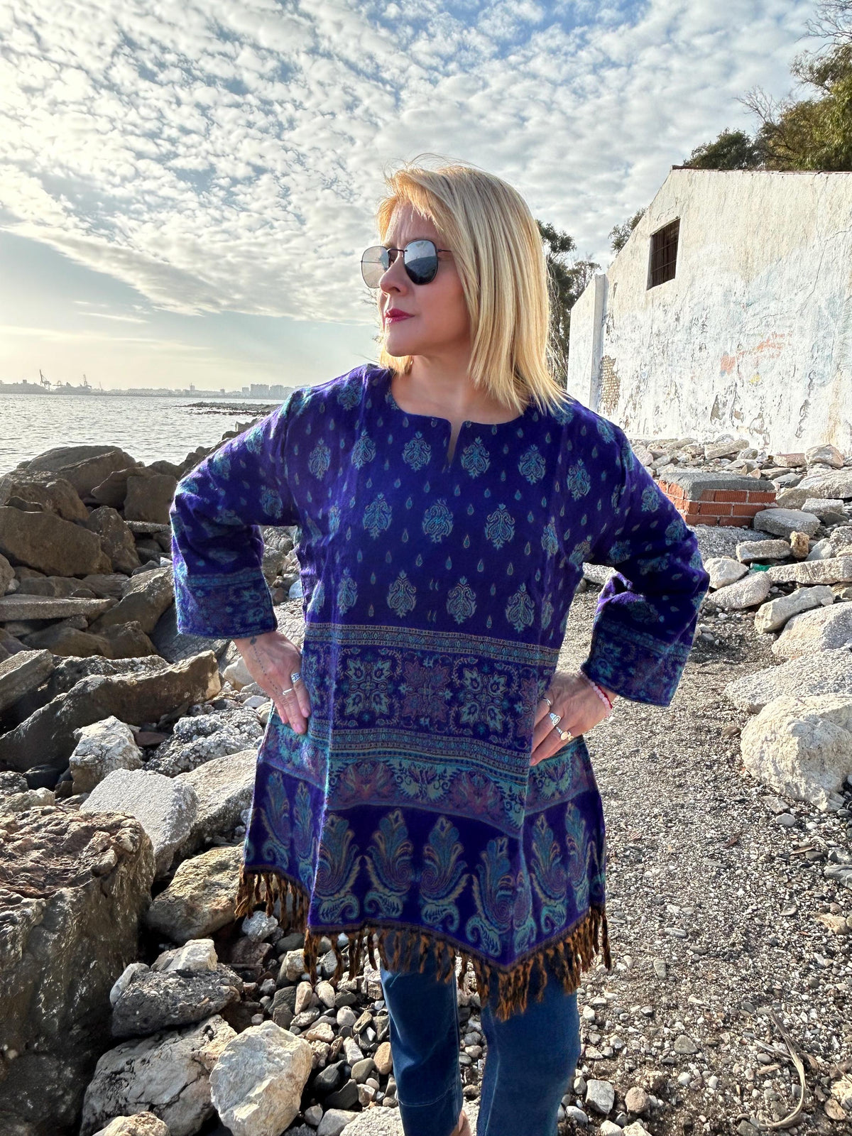 Yak wool tunic,resort wear,loungewear,winter tunic,wool kurti,gifts for her, Christmas gift,mom postpartum gift,mother's day gift,boho wool