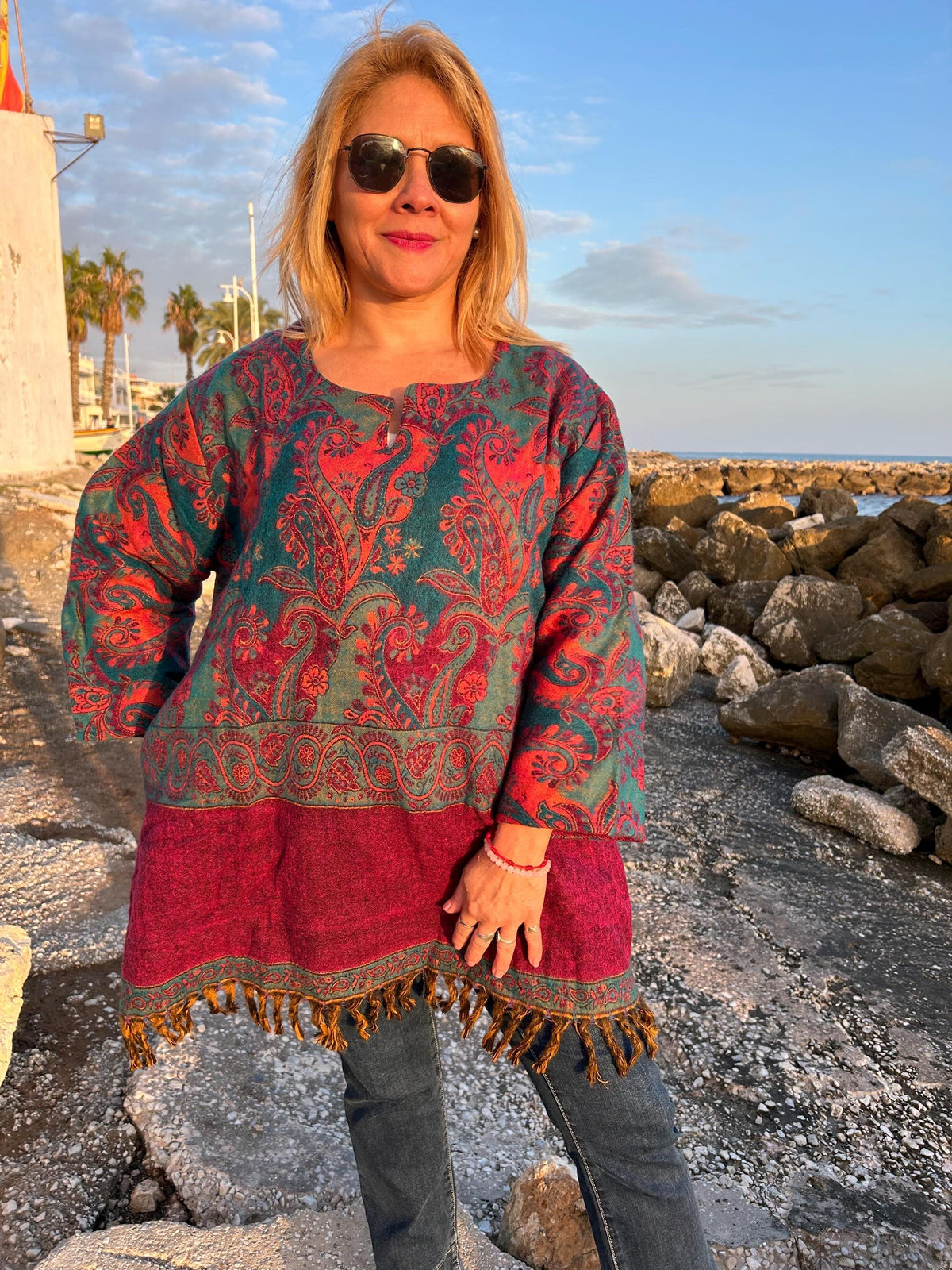 Yak wool kurti,winter kurti,wool tunic,gifts for her,resort wear,loungewear,boho tunic, Christmas gift,mom postpartum gift,mother's day gift