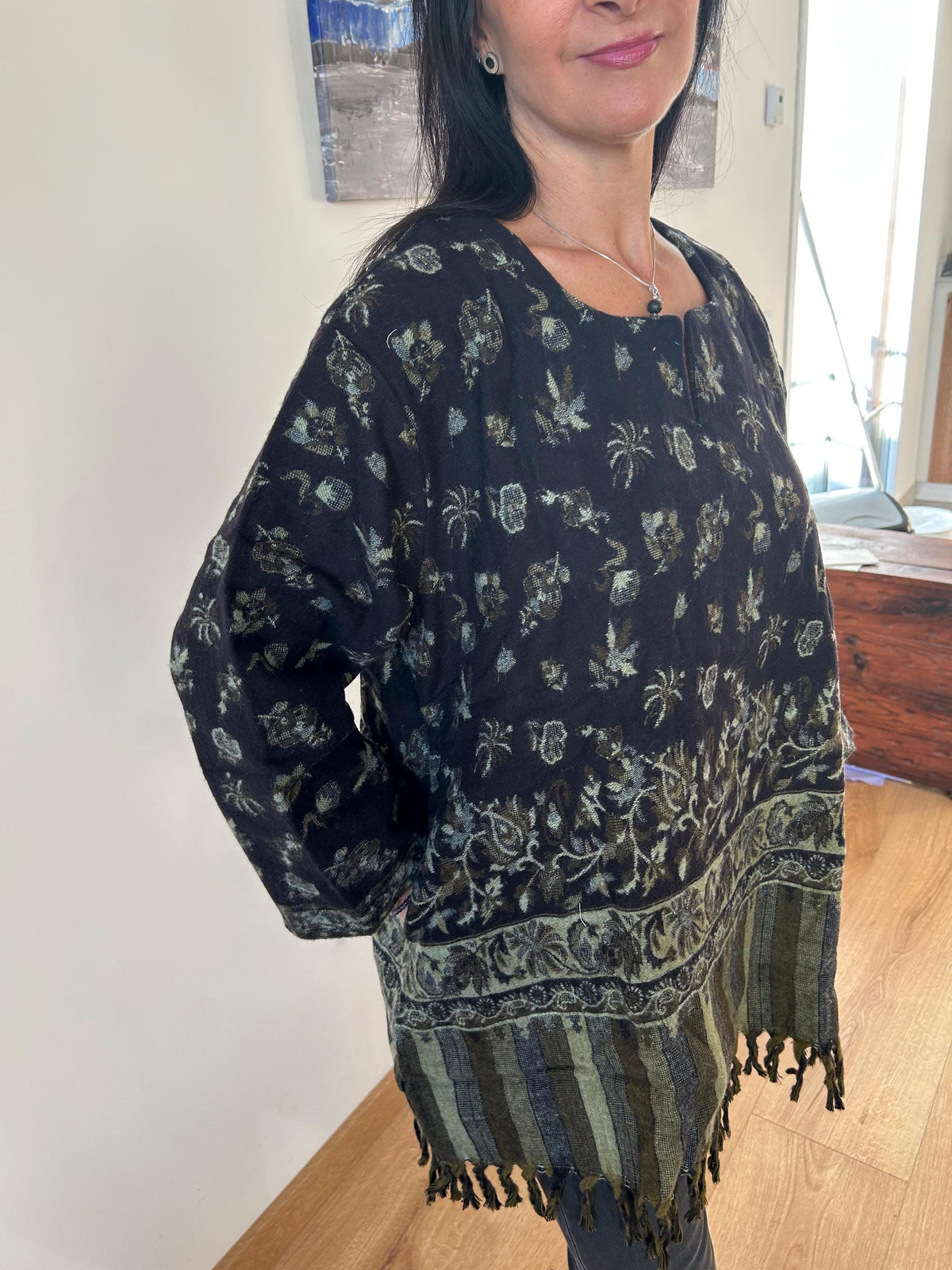 Yak wool tunic,winter tunic,wool top,gifts for her,resort wear,loungewear, Christmas gift,mom postpartum gift,mother's day gift,boho kurti