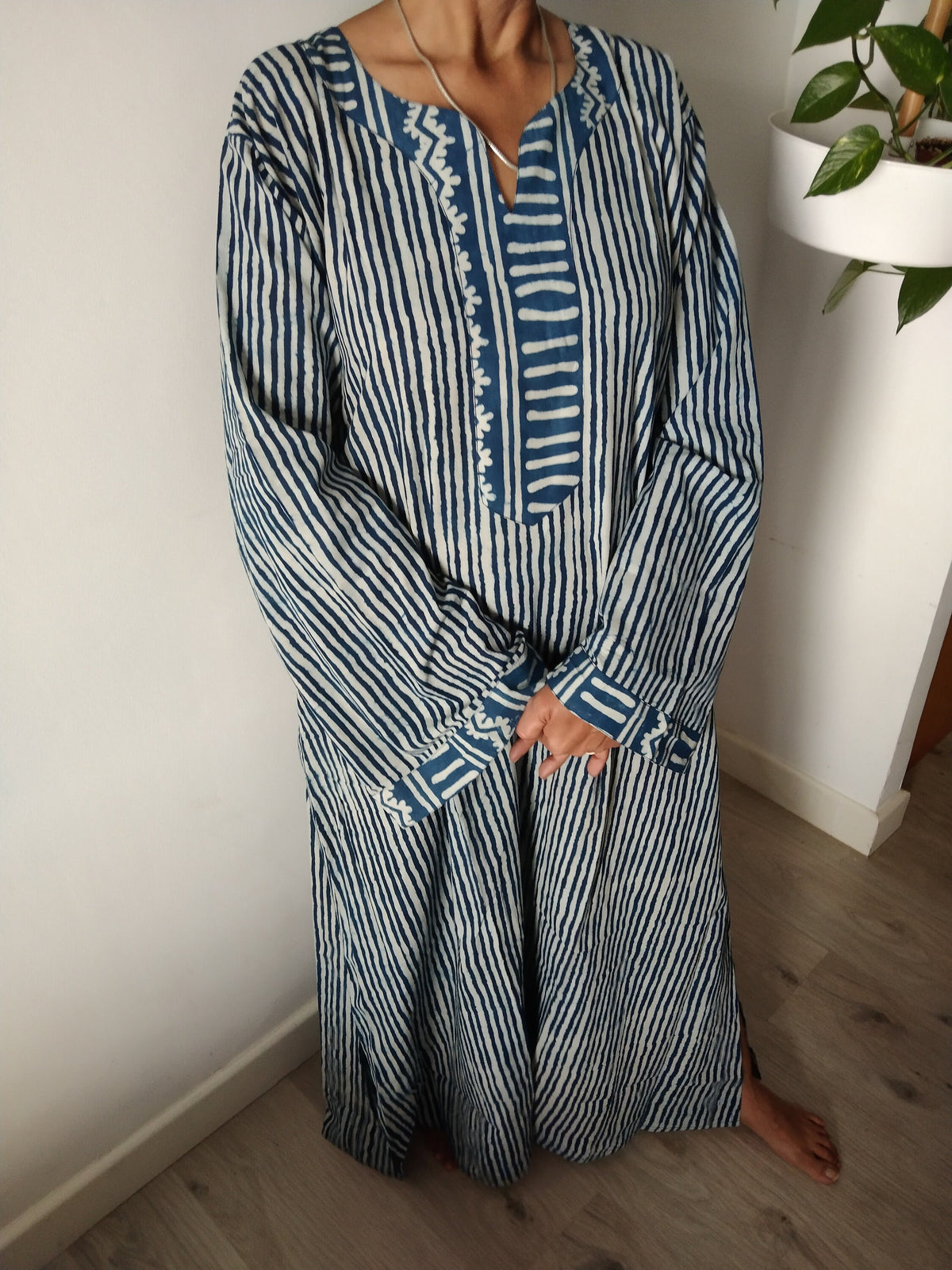 Plus size upto 5 XL Indigo kaftan,cotton caftan,gifts for her,boho dress,resort wear, loungewear,sleepwear,organic dress,indigo dress