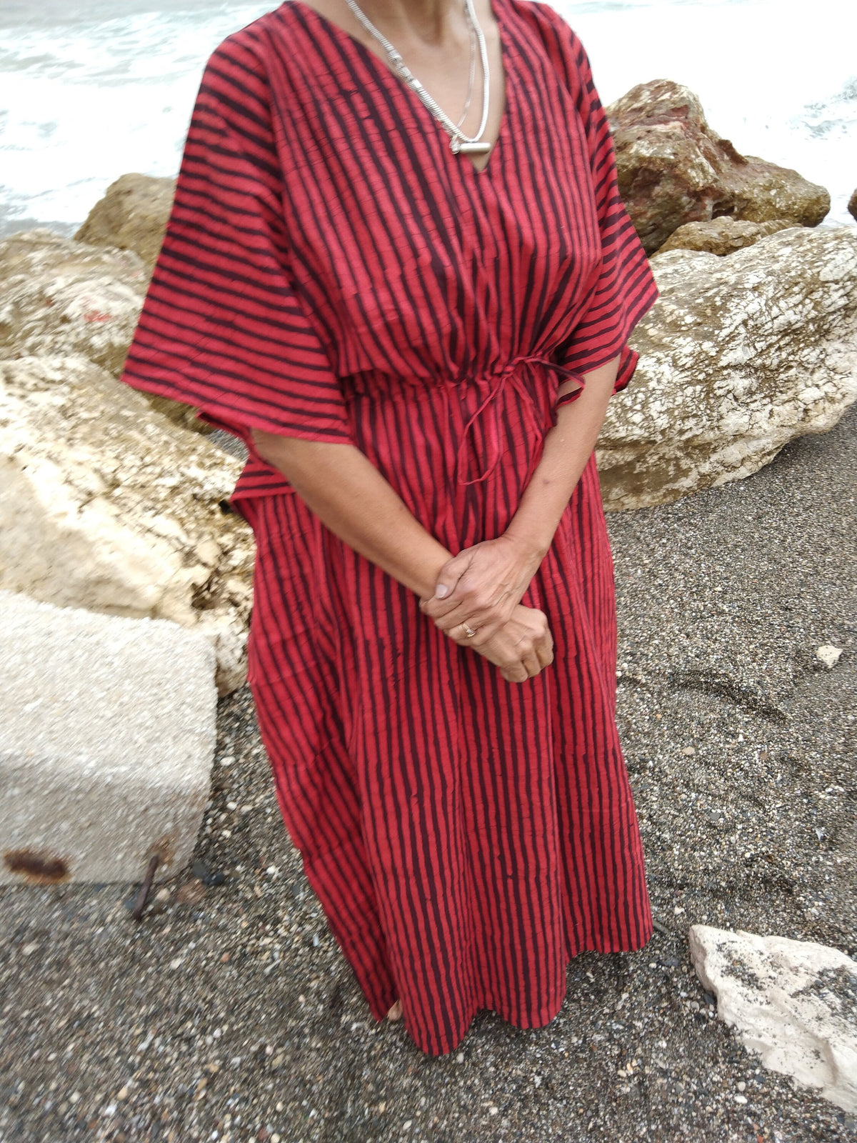 Stripe Cotton kaftan,blockprint kaftan,gifts for her,summer dress,loungewear,resort wear,mother's day gift,mom postpartum gift