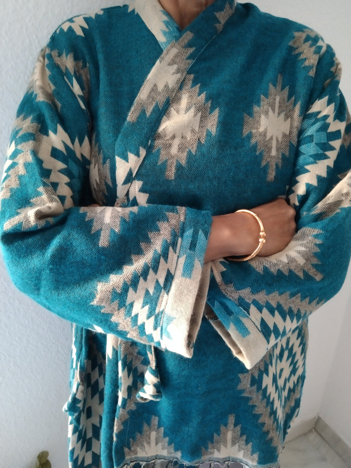 Unisex wool wrap tunic, loungewear,winter wrap tunic,gifts for her,gifts for him,boho tunic