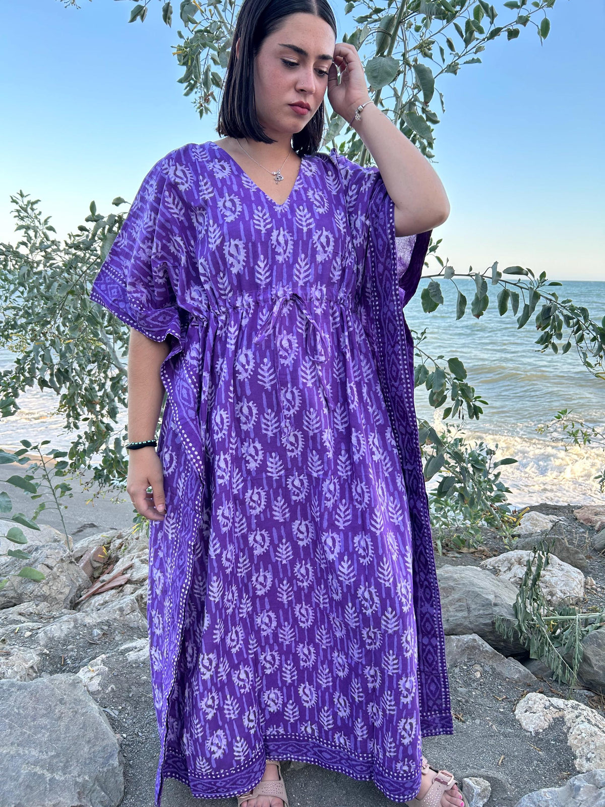 Purple kaftan,Handmade kaftan,Caftan,Resort wear,plus size kaftan,Boho dress,Cotton dress,Maxi dress,Gifts for her,loungewear,Sleepwear,