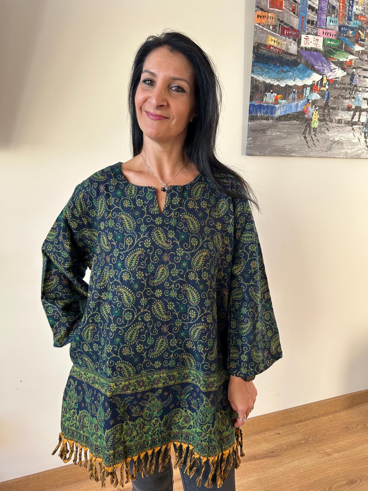 Wool Kurti,wool tunic,gifts for her, Christmas gift,mom postpartum gift,winter tunic,resort wear, loungewear,boho kurti,