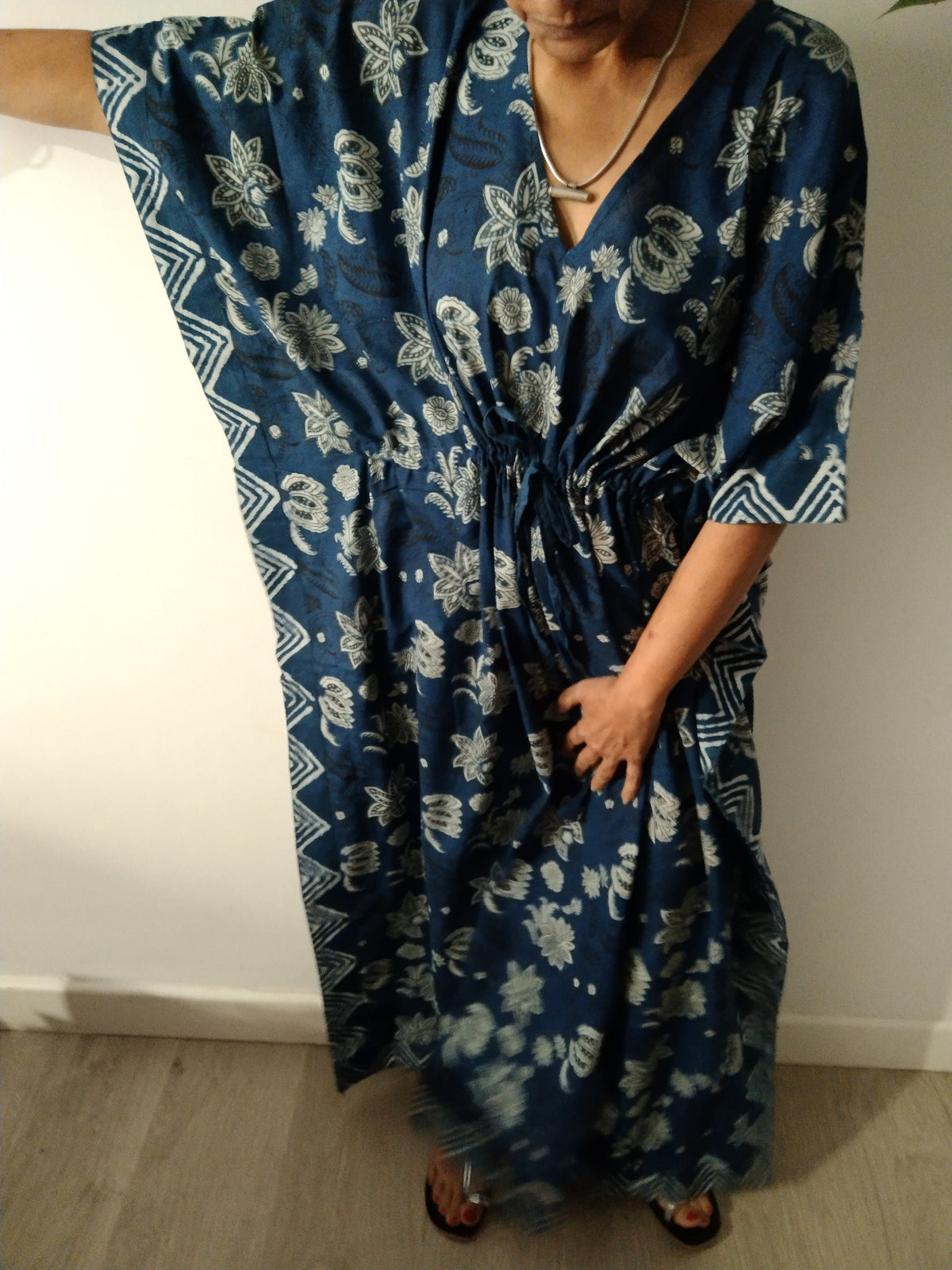 Indigo kaftan,organic caftan,resort wear,loungewear,gifts for her,boho dress,plus size dress,caftan,cotton dress