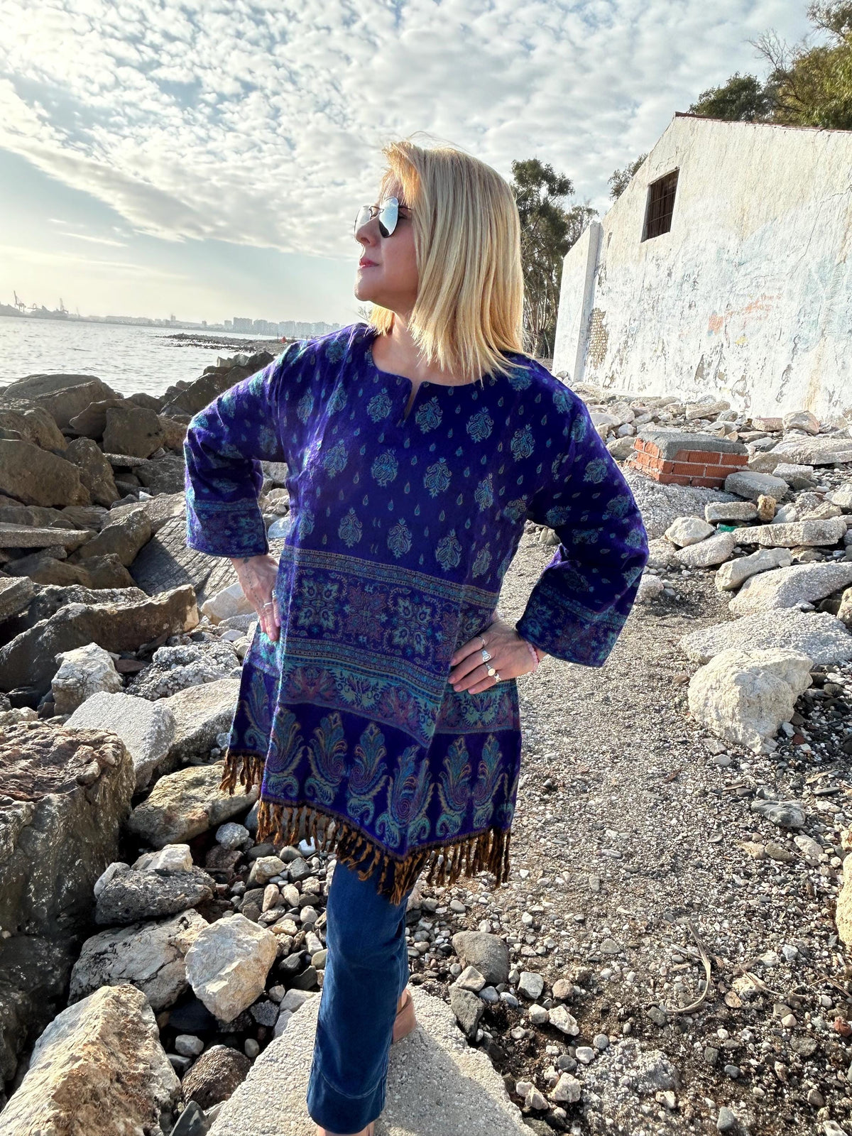 Yak wool tunic,resort wear,loungewear,winter tunic,wool kurti,gifts for her, Christmas gift,mom postpartum gift,mother's day gift,boho wool