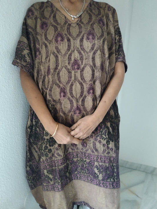 Unisex wool kaftan,unisex wool tunic,gifts for her, loungewear, resort wear,boho wool dress,
