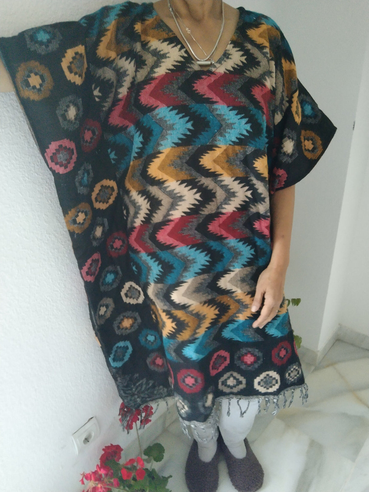 Unisex Yak Wool Tunic: Boho Resort Wear Kaftan