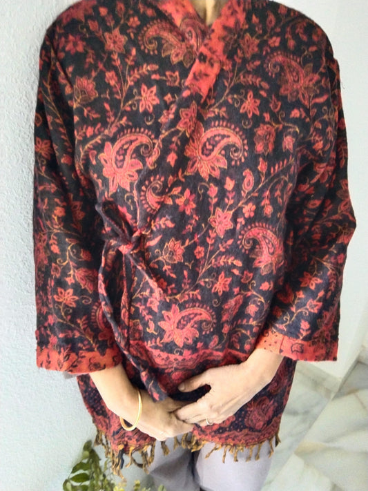 Unisex wool wrap,winter tunic, loungewear,gifts for her,gifts for him,boho tunic