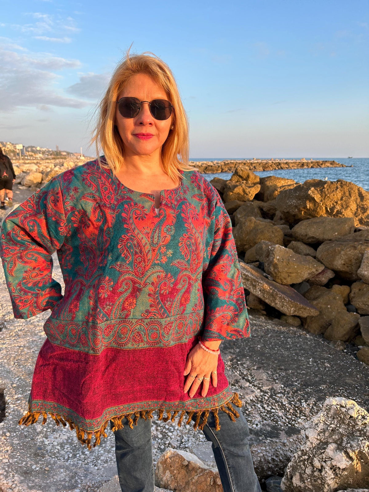 Yak wool kurti,winter kurti,wool tunic,gifts for her,resort wear,loungewear,boho tunic, Christmas gift,mom postpartum gift,mother's day gift