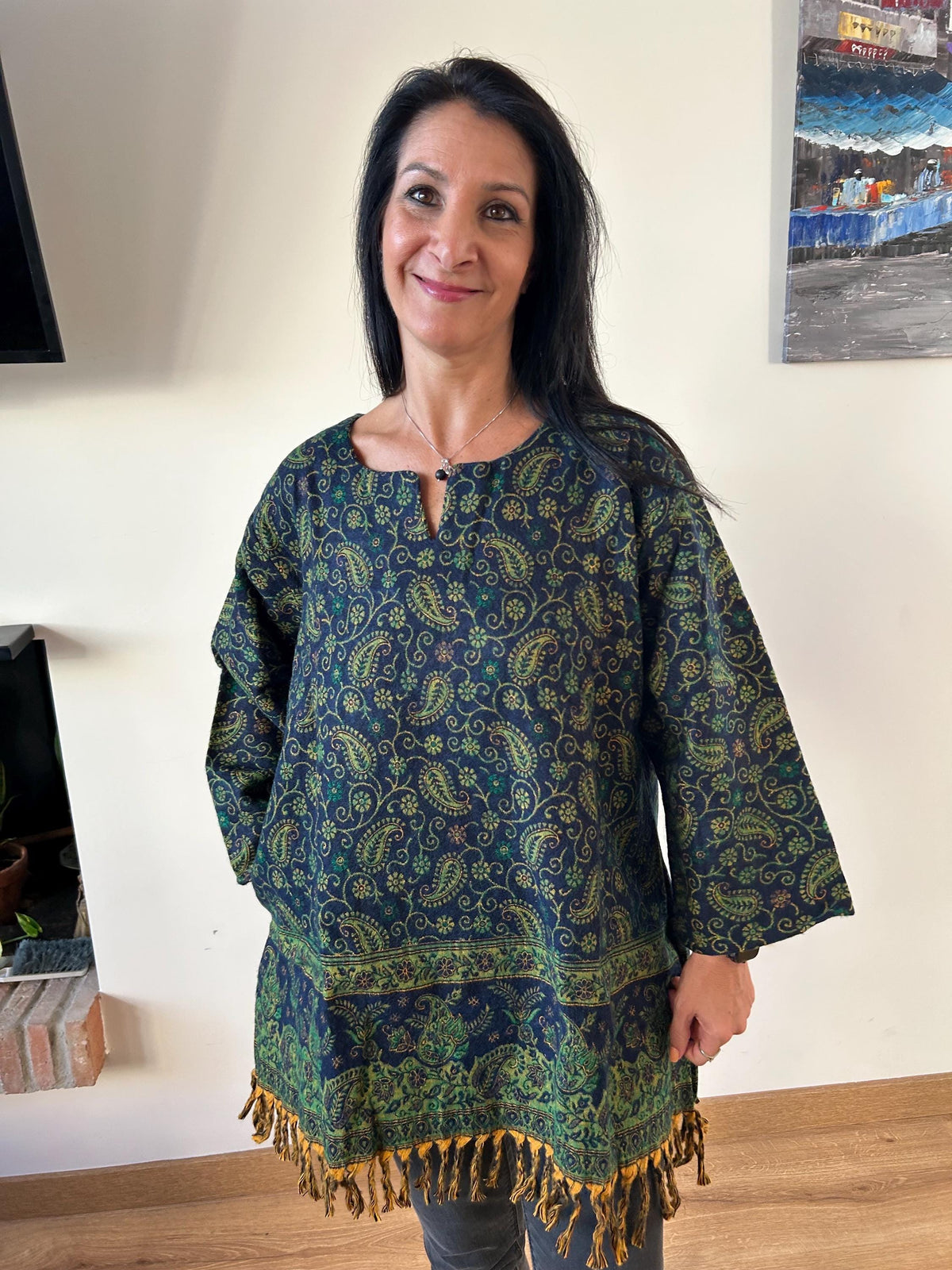 Wool Kurti,wool tunic,gifts for her, Christmas gift,mom postpartum gift,winter tunic,resort wear, loungewear,boho kurti,