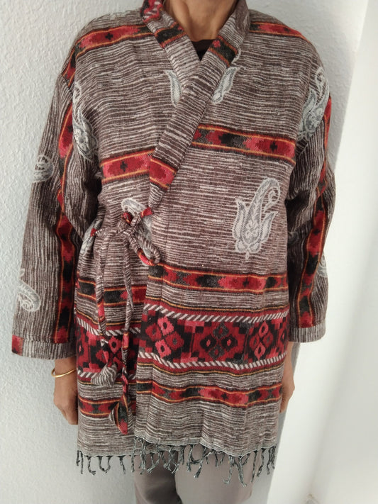 Winter wrap tunic,wool tunic, loungewear,spring jacket,gifts for her,boho tunic,wool tunic