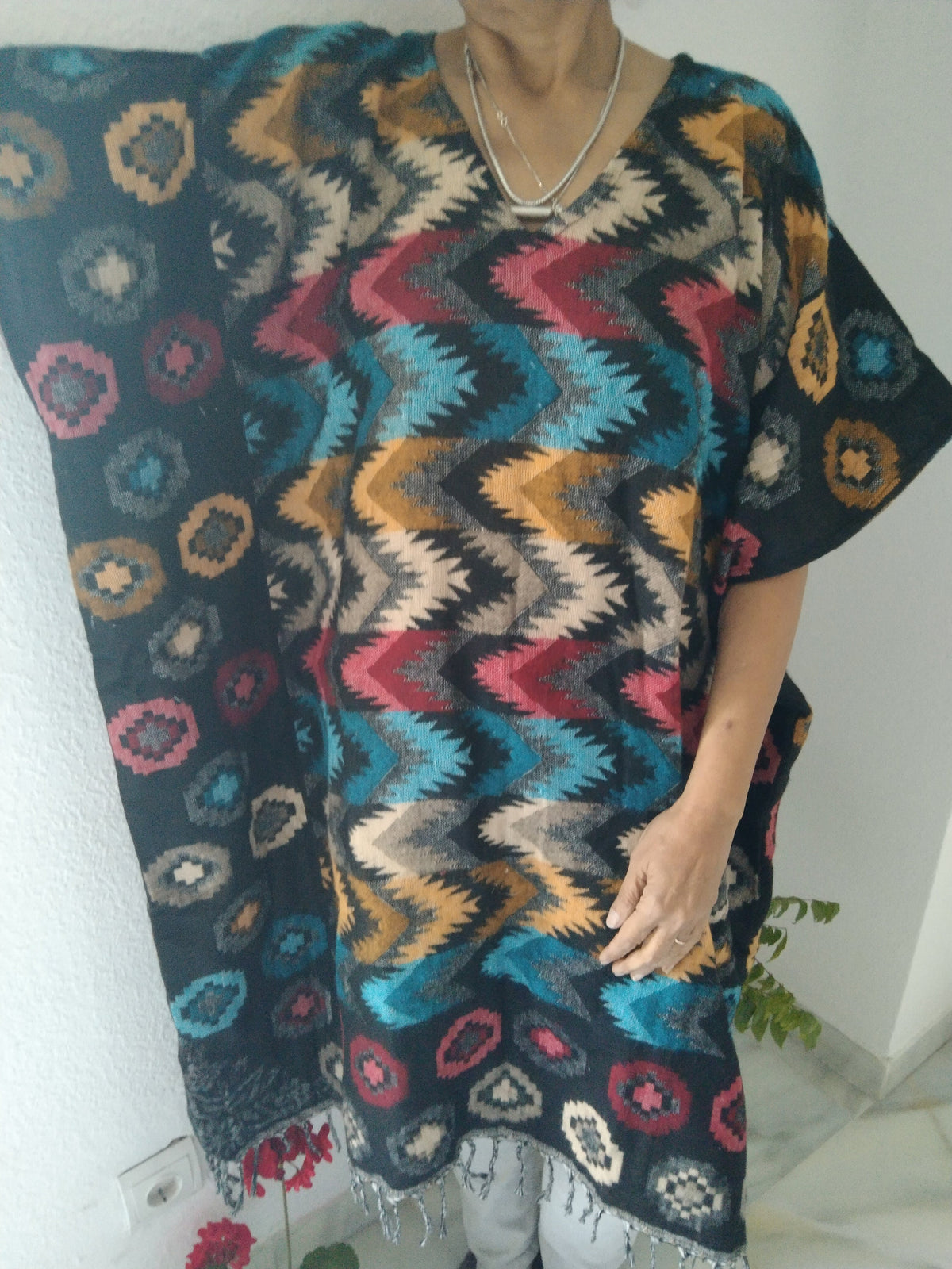 Unisex Yak Wool Tunic: Boho Resort Wear Kaftan