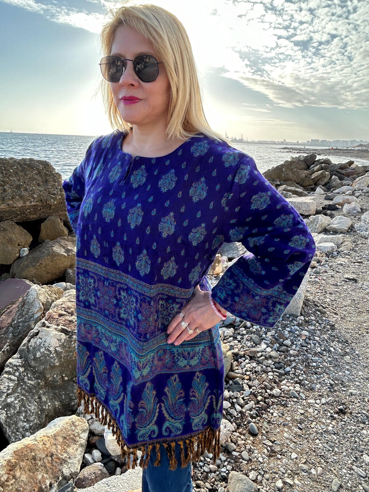 Yak wool tunic,resort wear,loungewear,winter tunic,wool kurti,gifts for her, Christmas gift,mom postpartum gift,mother's day gift,boho wool