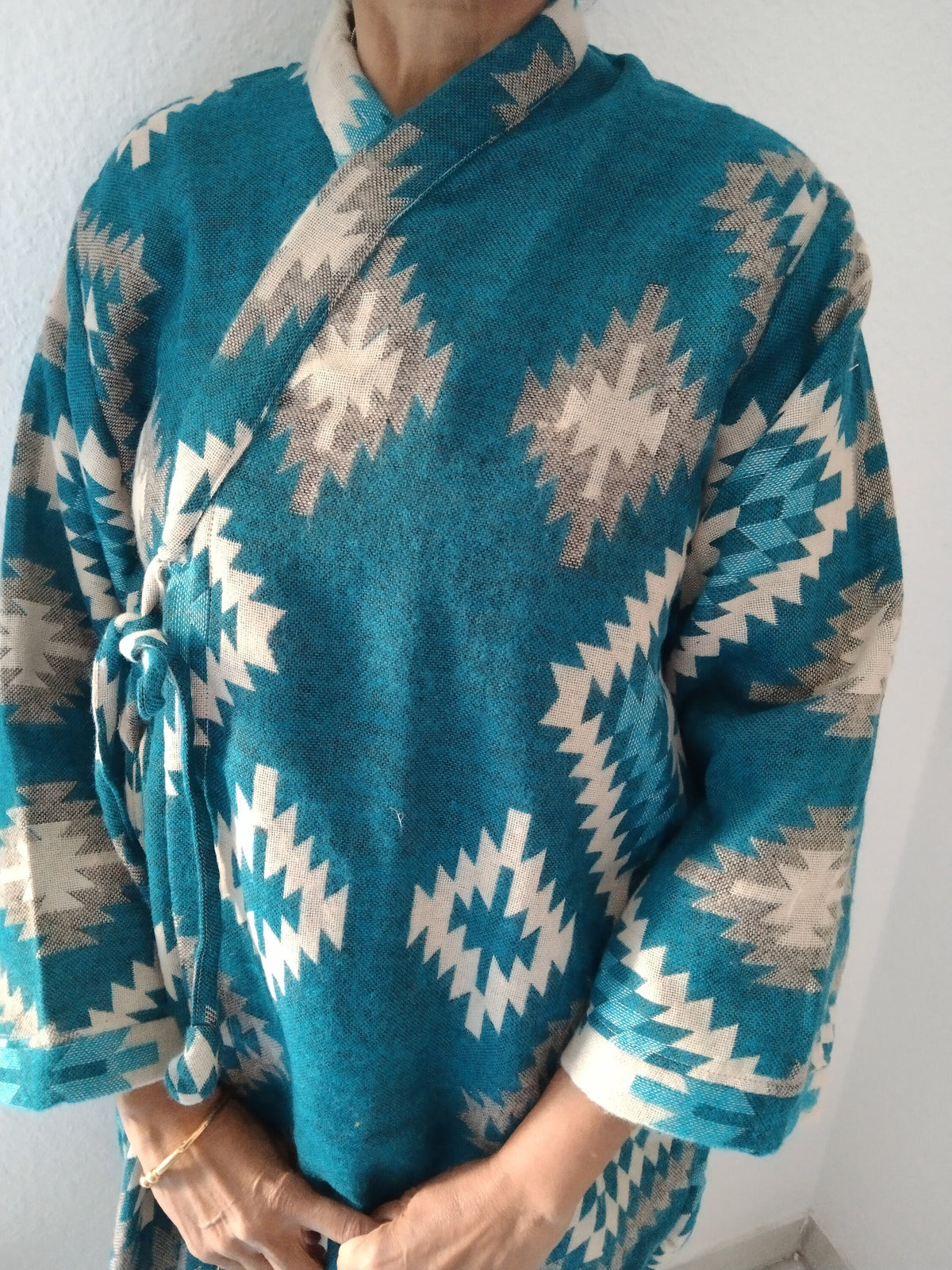 Unisex wool wrap tunic, loungewear,winter wrap tunic,gifts for her,gifts for him,boho tunic