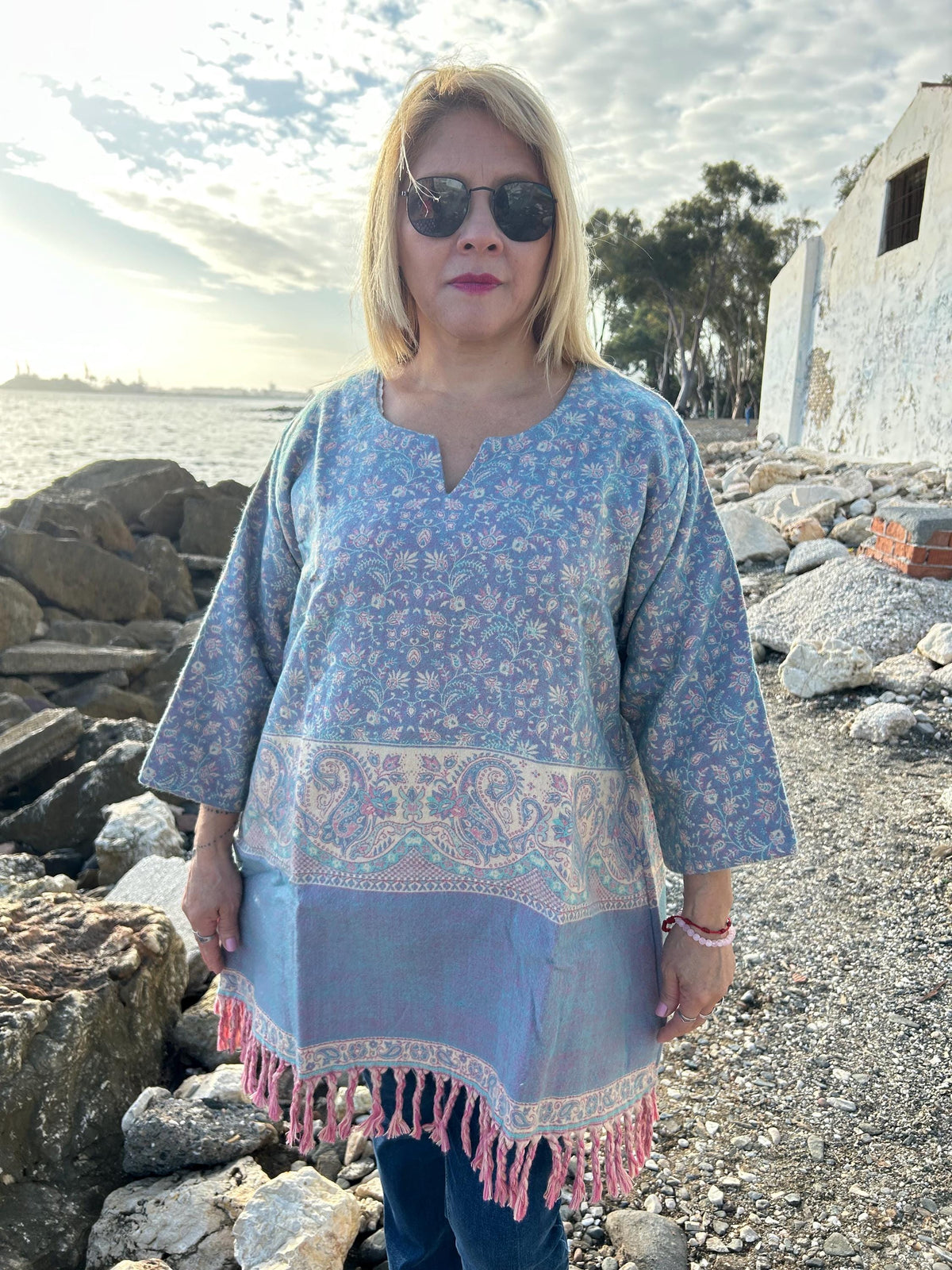 Yak wool,Winter tunic,wool kurti,gifts for her, Christmas gift,boho wool tunic,mom postpartum gift,