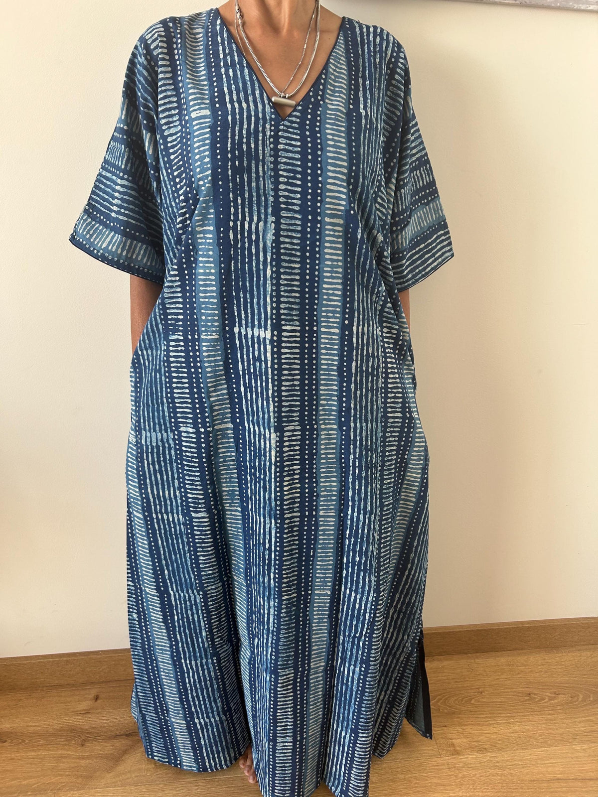 Organic cotton kaftan,caftan, resort wear,loungewear,gifts for her,boho dress,a line dress,block print dress